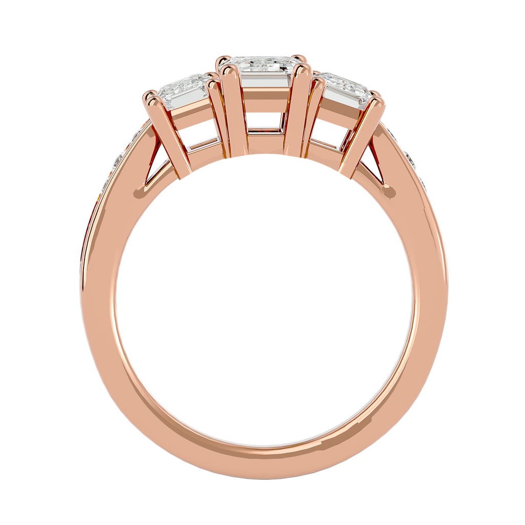 Aiyana Lab Grown Three-Stone Diamond Ring – Ethical & Graceful Design