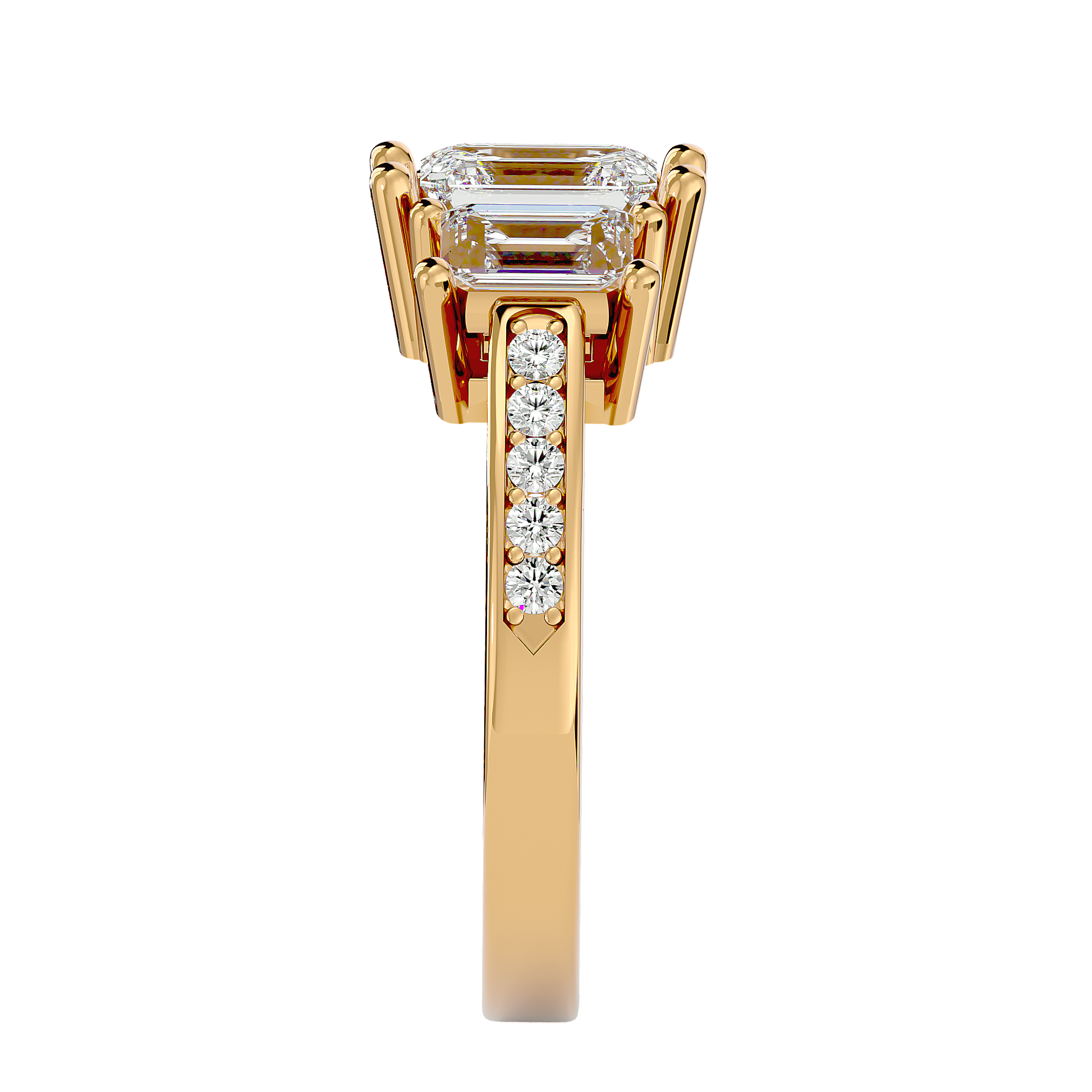 Aiyana Lab Grown Three-Stone Diamond Ring – Ethical & Graceful Design