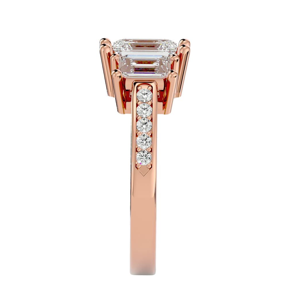 Aiyana Lab Grown Three-Stone Diamond Ring – Ethical & Graceful Design