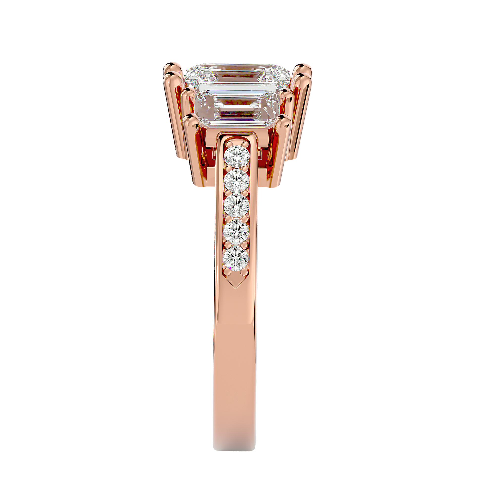 Aiyana Lab Grown Three-Stone Diamond Ring – Ethical & Graceful Design
