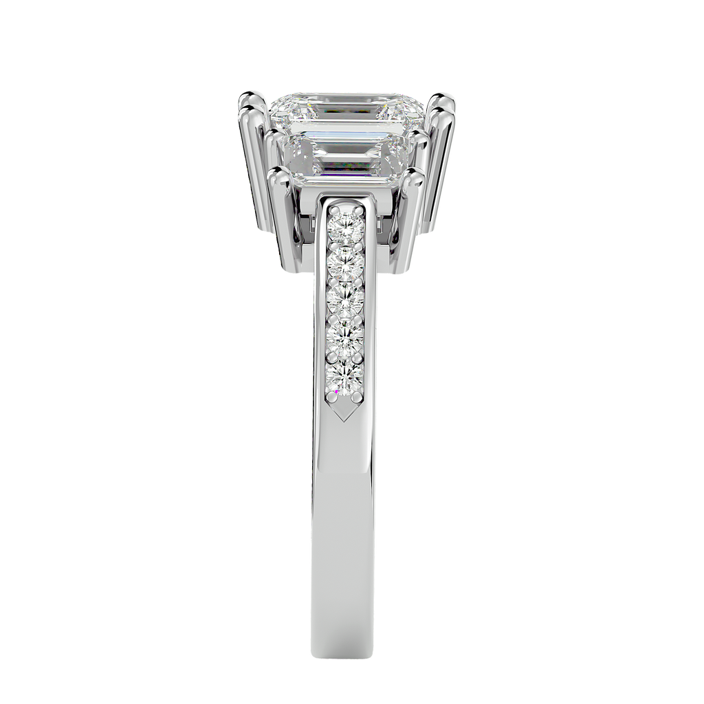 Aiyana Lab Grown Three-Stone Diamond Ring – Ethical & Graceful Design