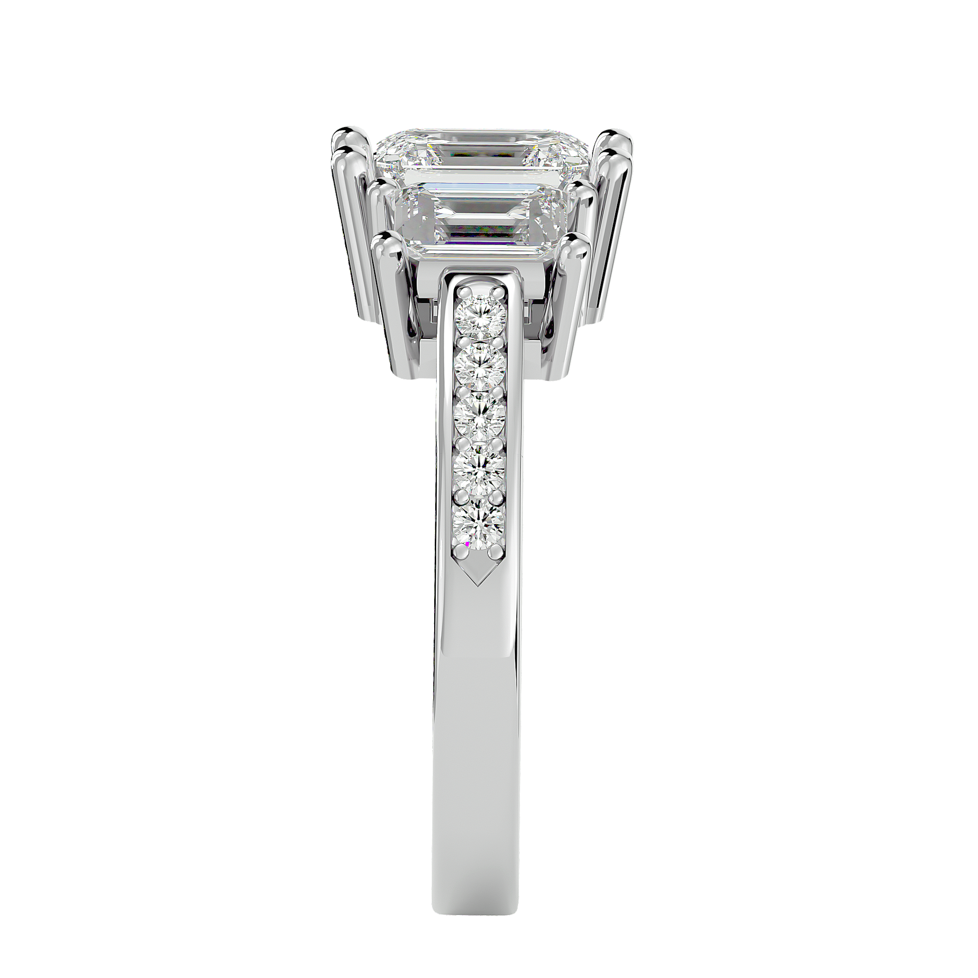 Aiyana Lab Grown Three-Stone Diamond Ring – Ethical & Graceful Design