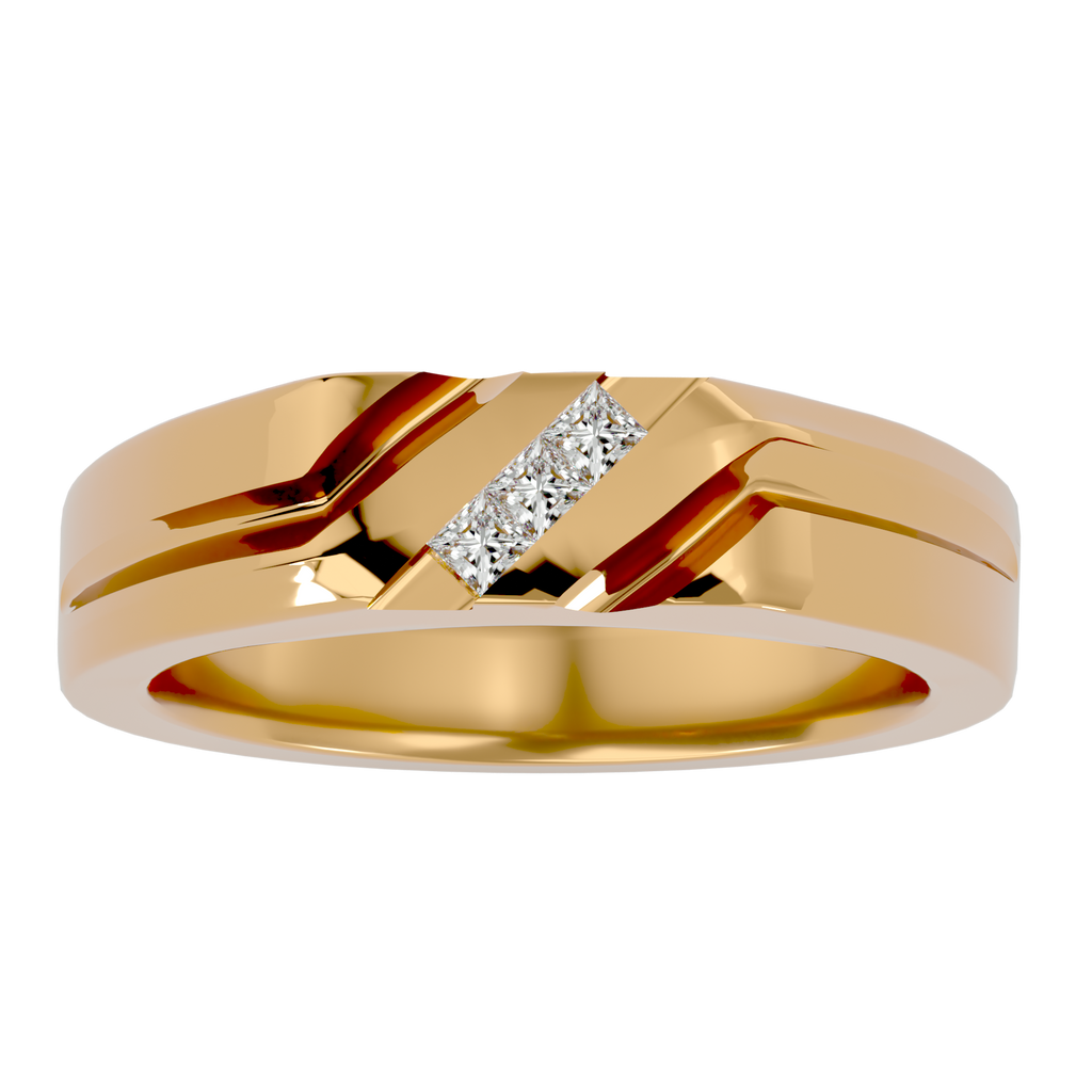 Alyssa Diamond Mens Studded Ring