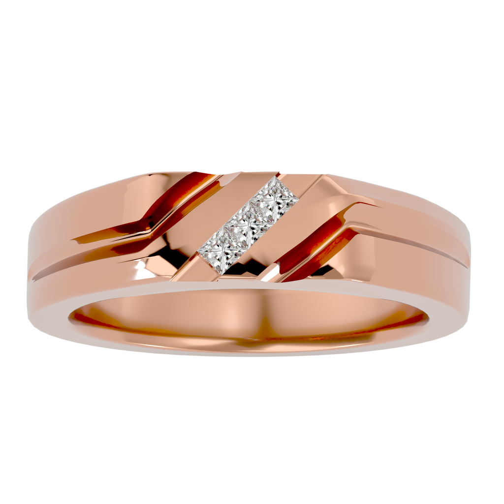 Alyssa Diamond Mens Studded Ring