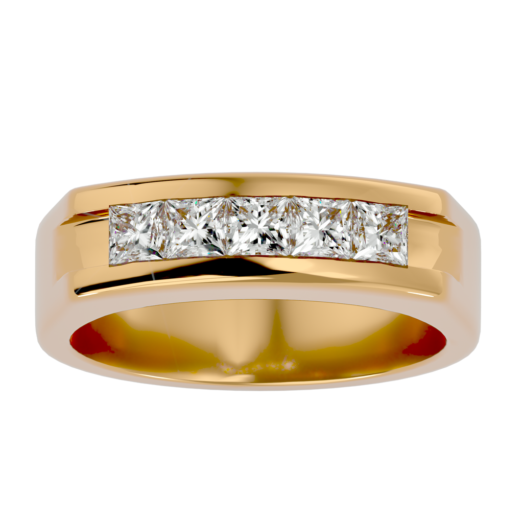 Ella Diamond Mens Studded Ring