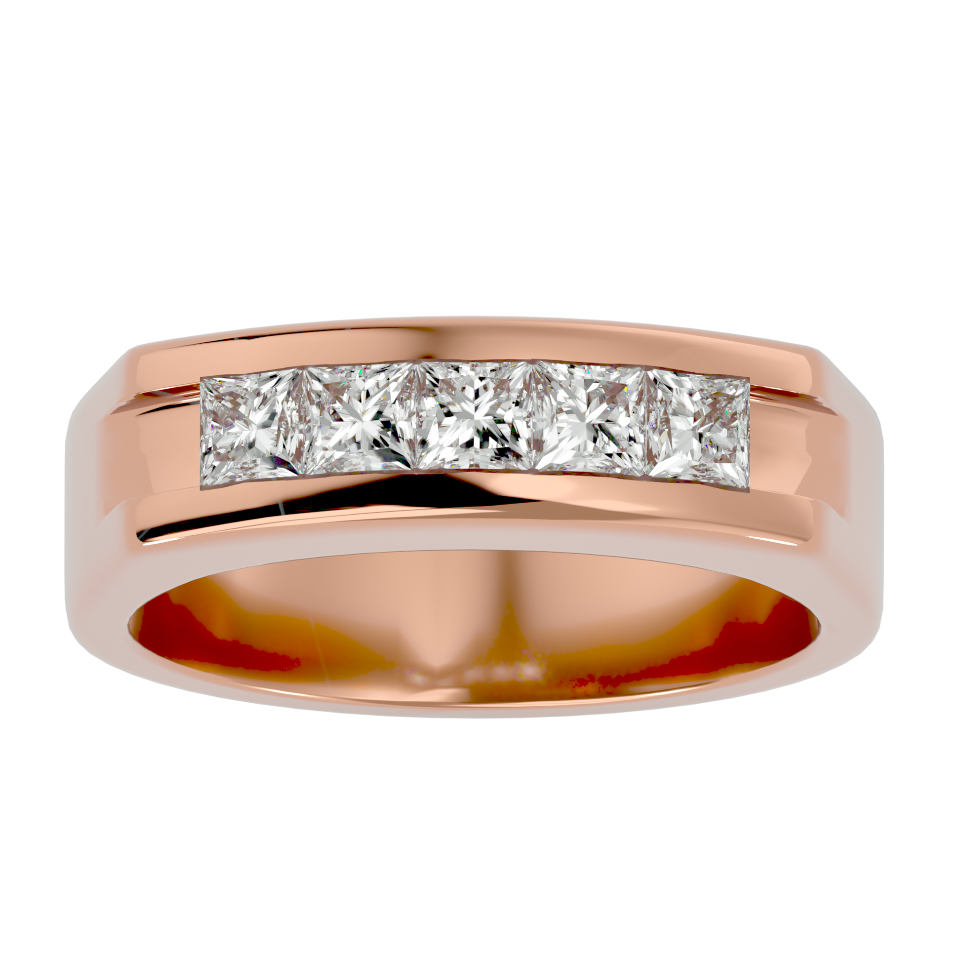 Ella Diamond Mens Studded Ring