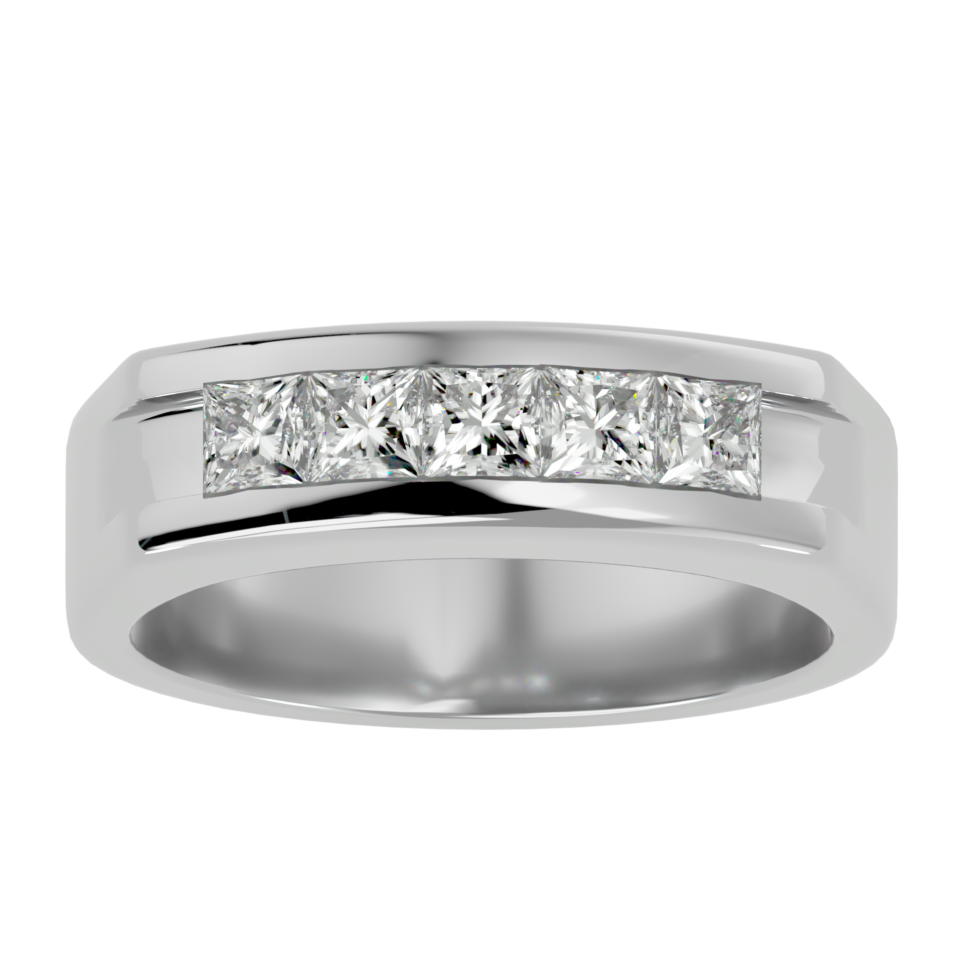 Ella Diamond Mens Studded Ring
