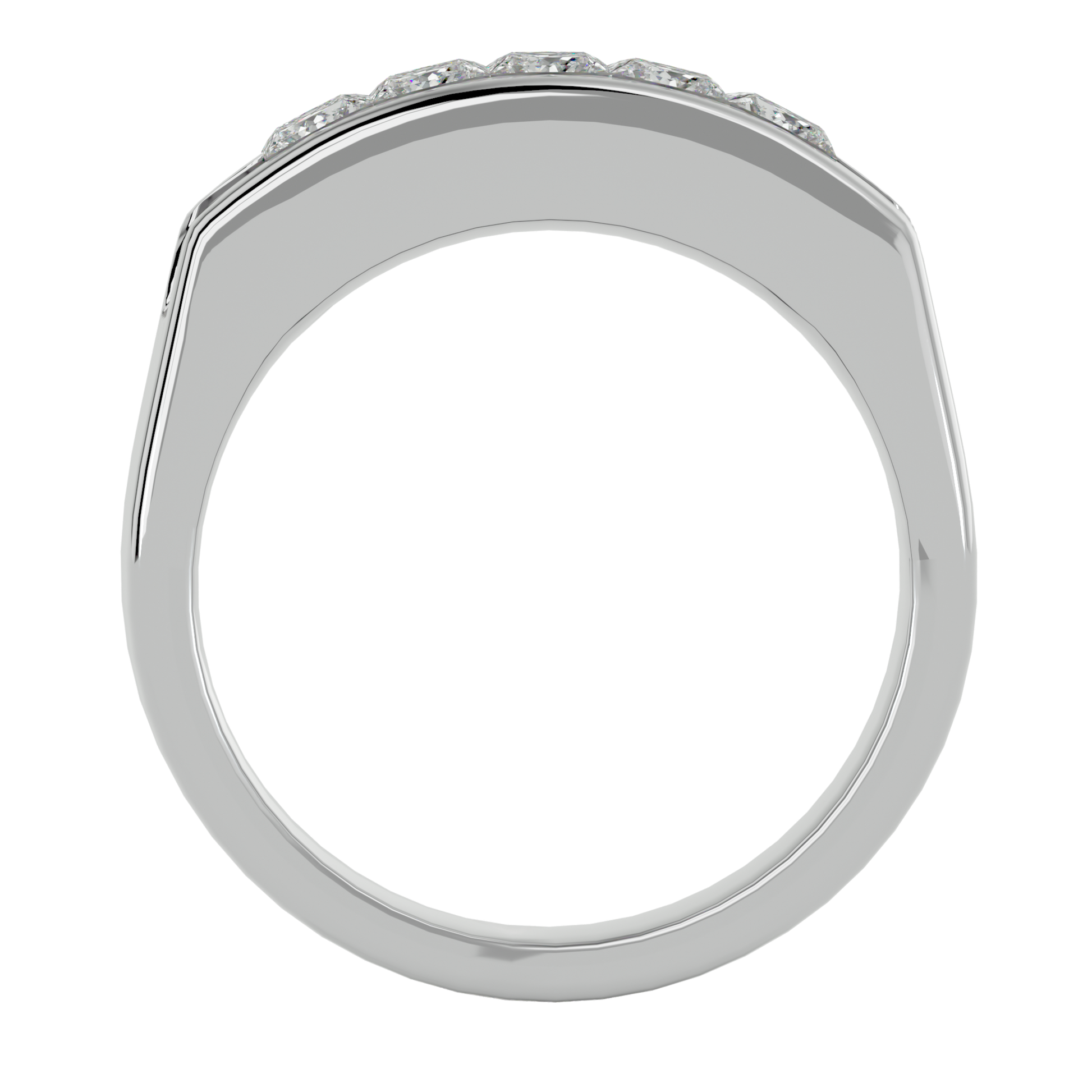 Ella Diamond Mens Studded Ring