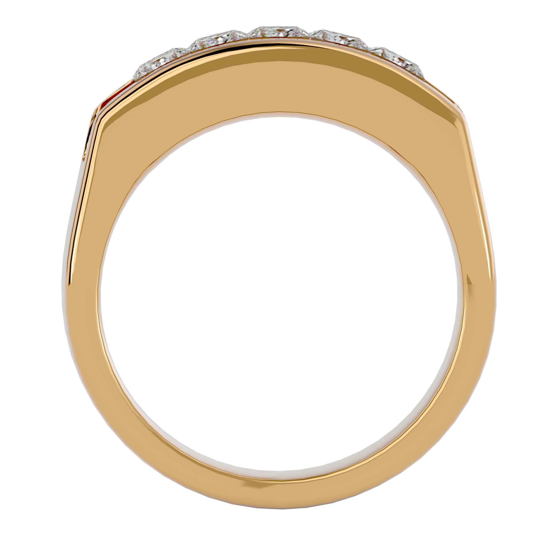 Ella Diamond Mens Studded Ring