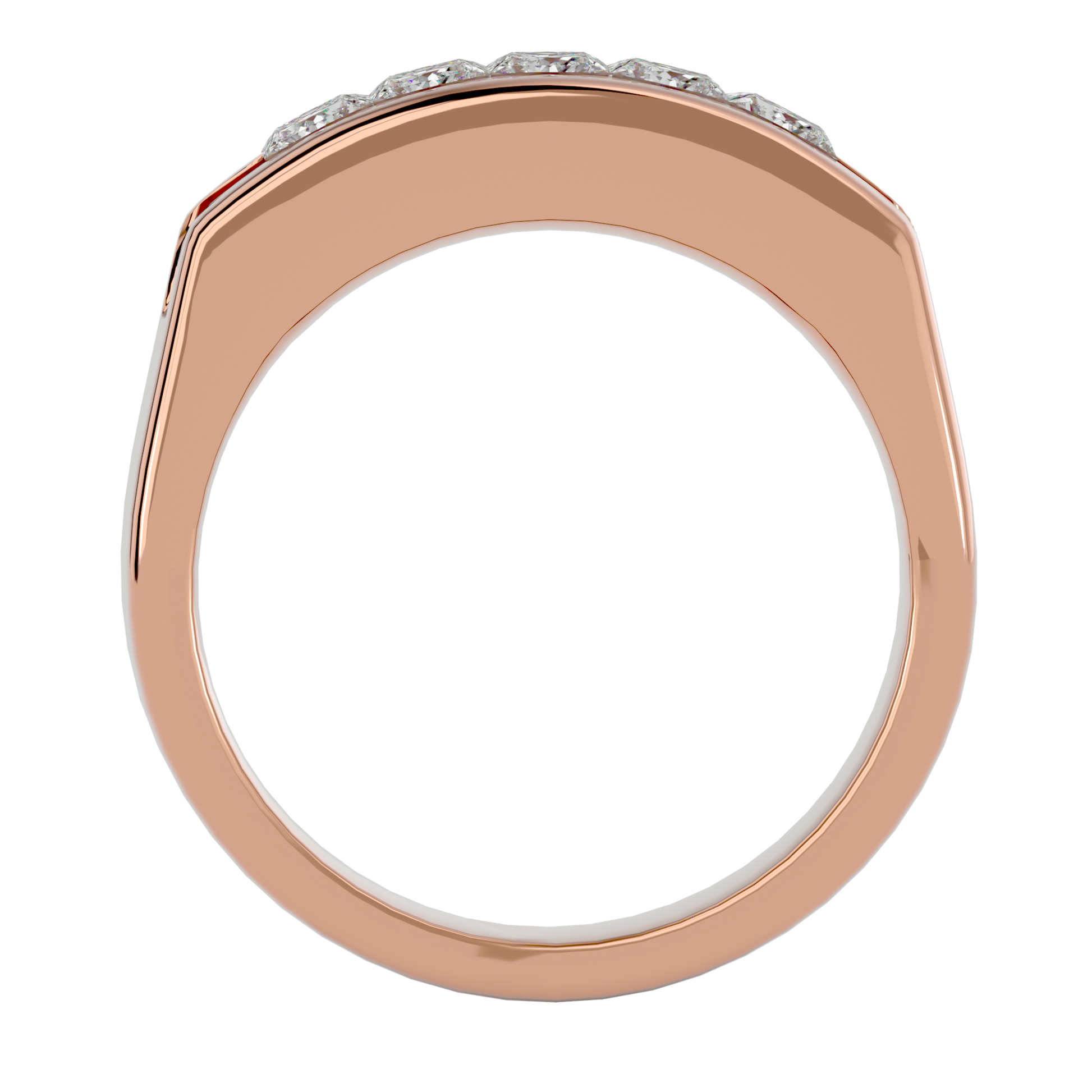 Ella Diamond Mens Studded Ring
