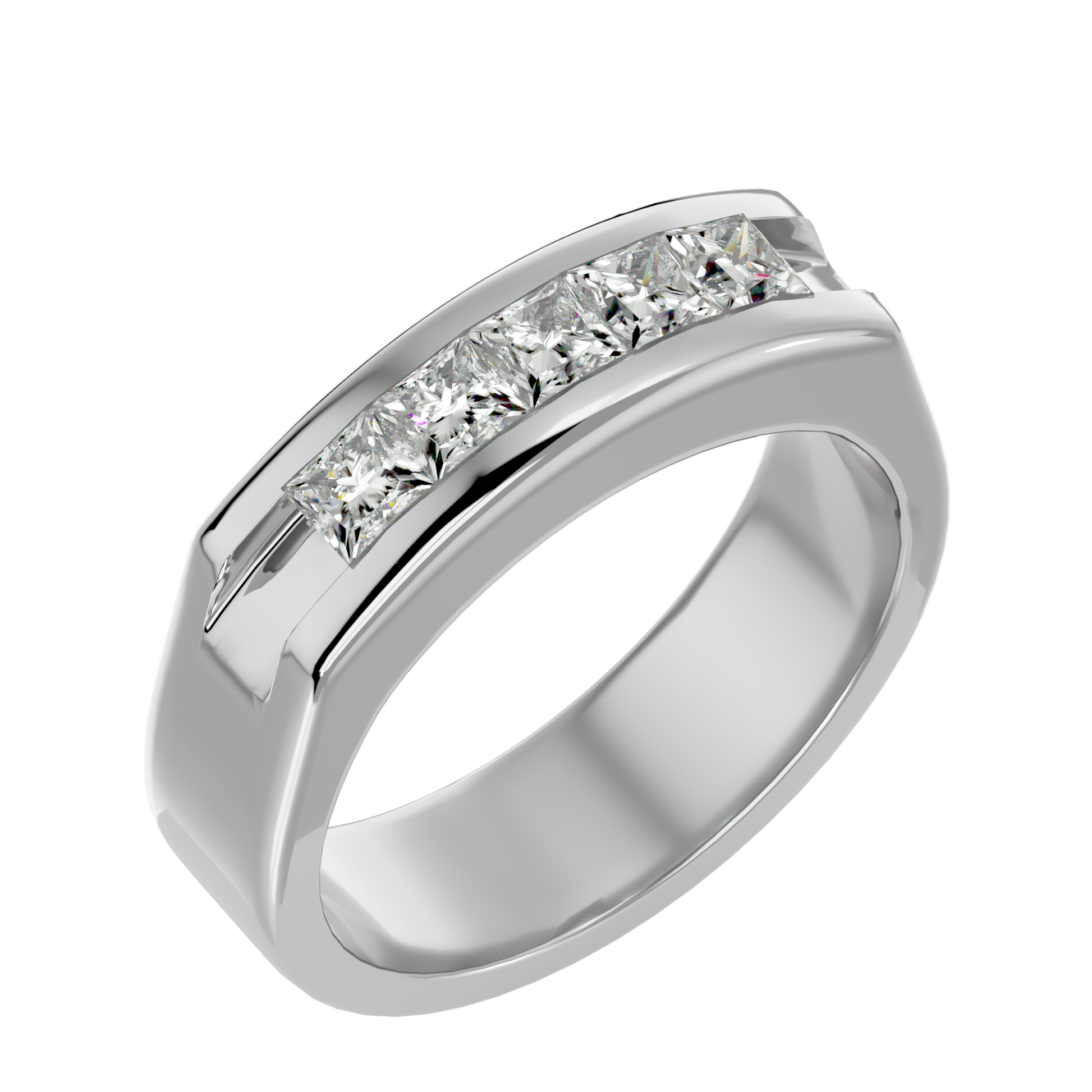 Ella Diamond Mens Studded Ring