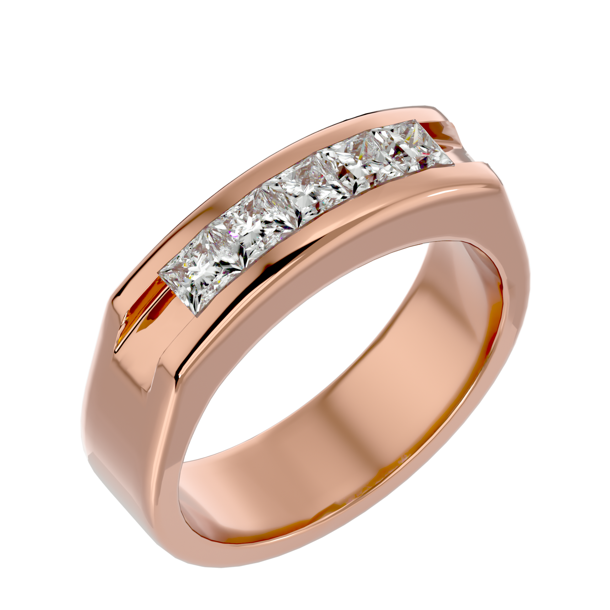 Ella Diamond Mens Studded Ring