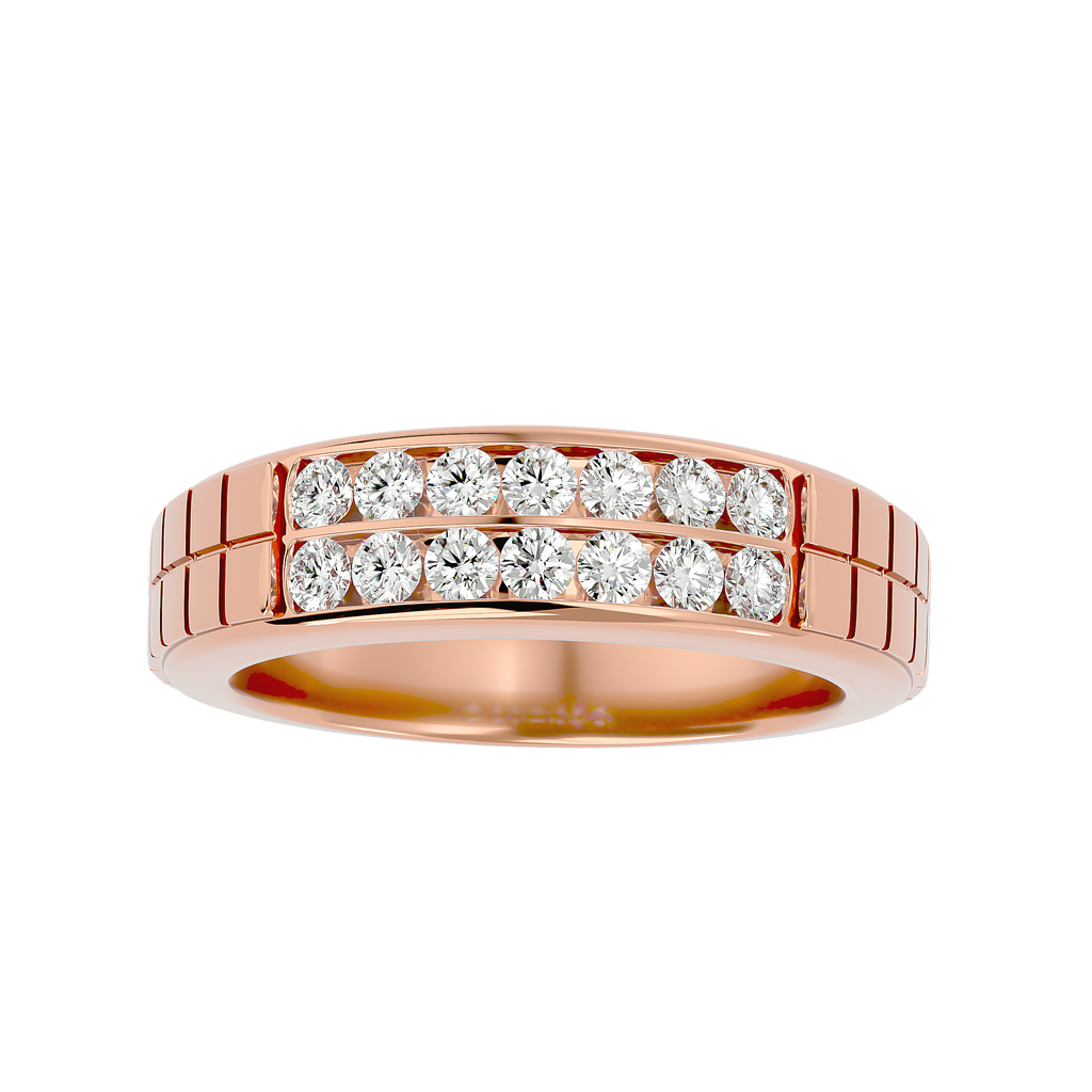 Meredith Diamond Mens Studded Ring