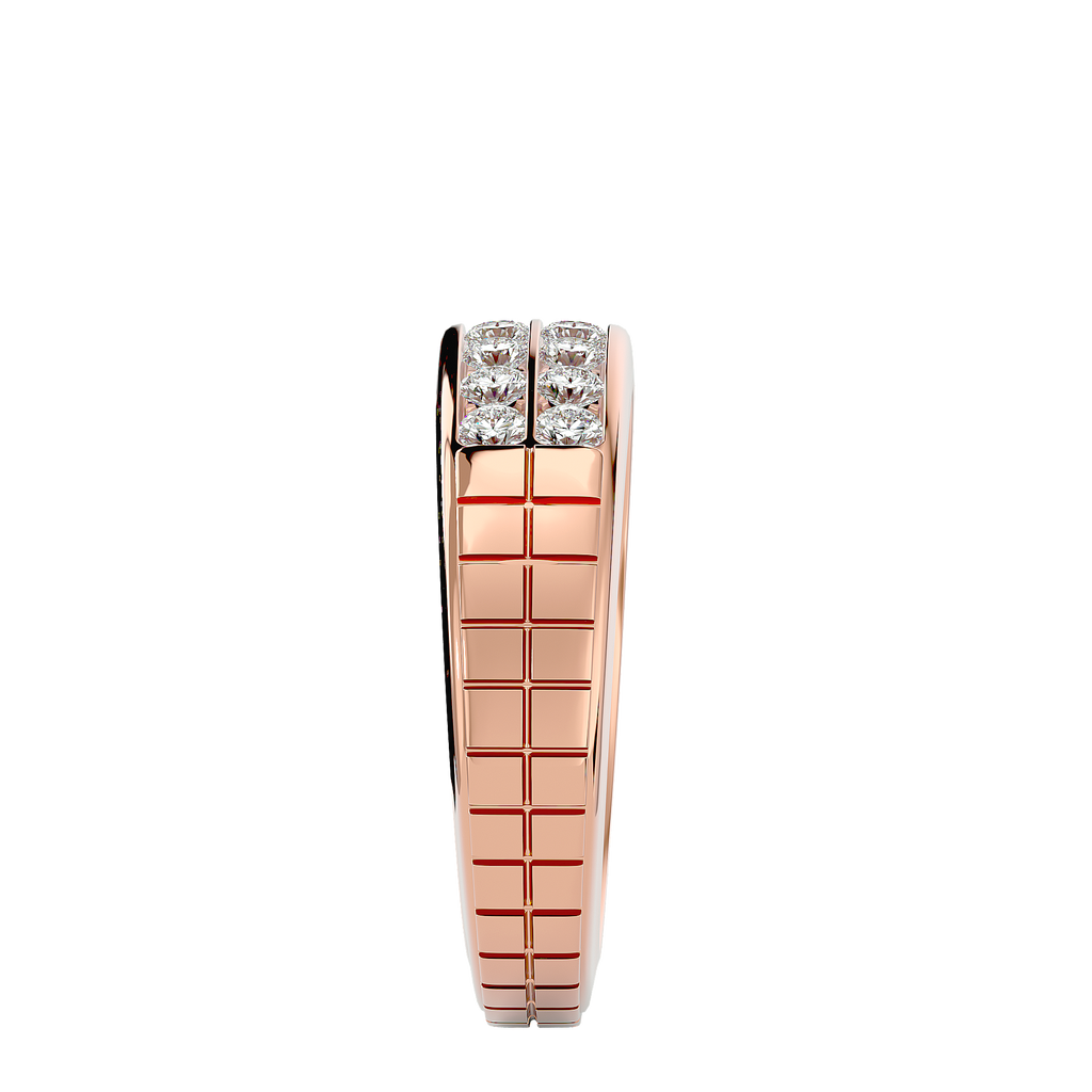 Meredith Diamond Mens Studded Ring