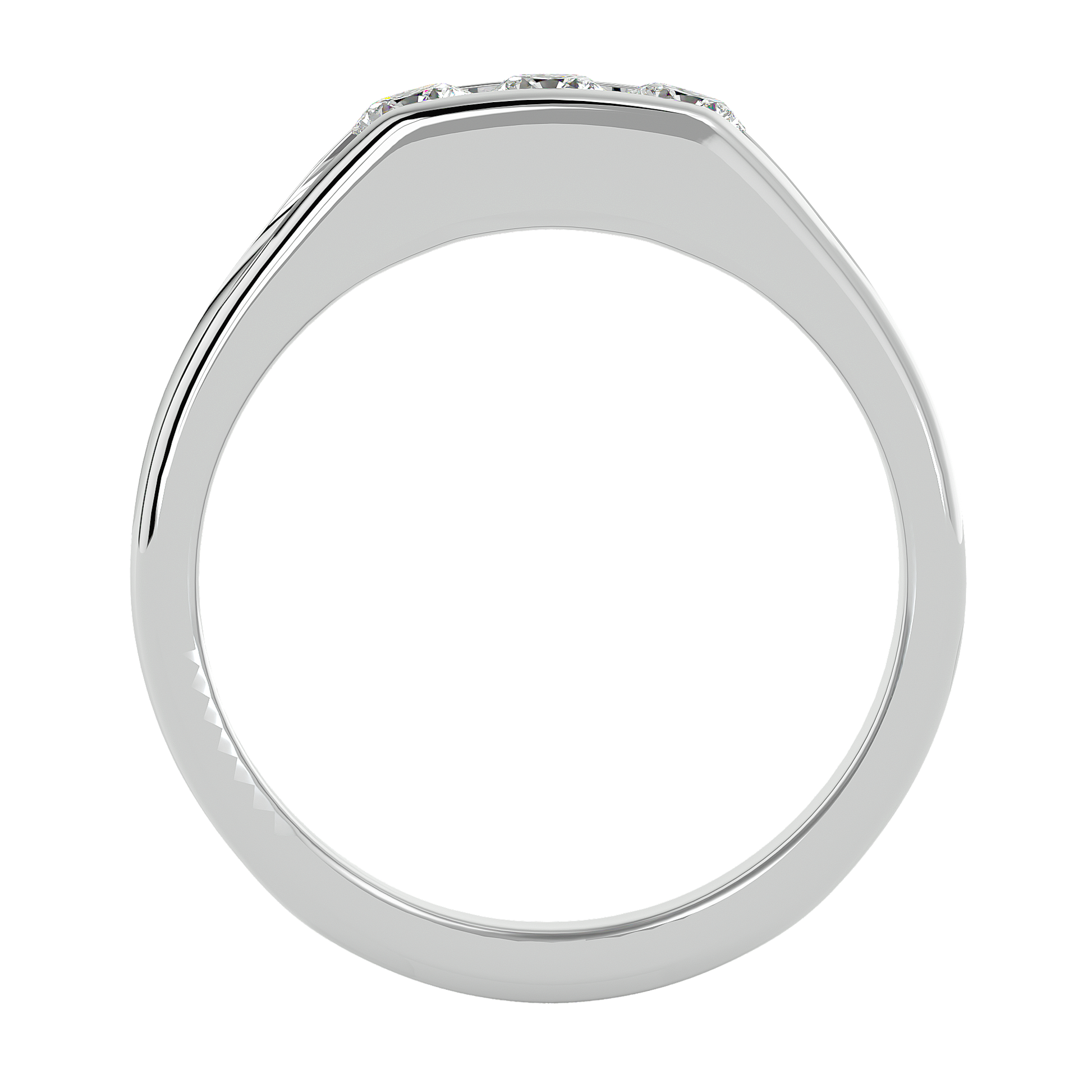 Maria Diamond Mens Studded Ring