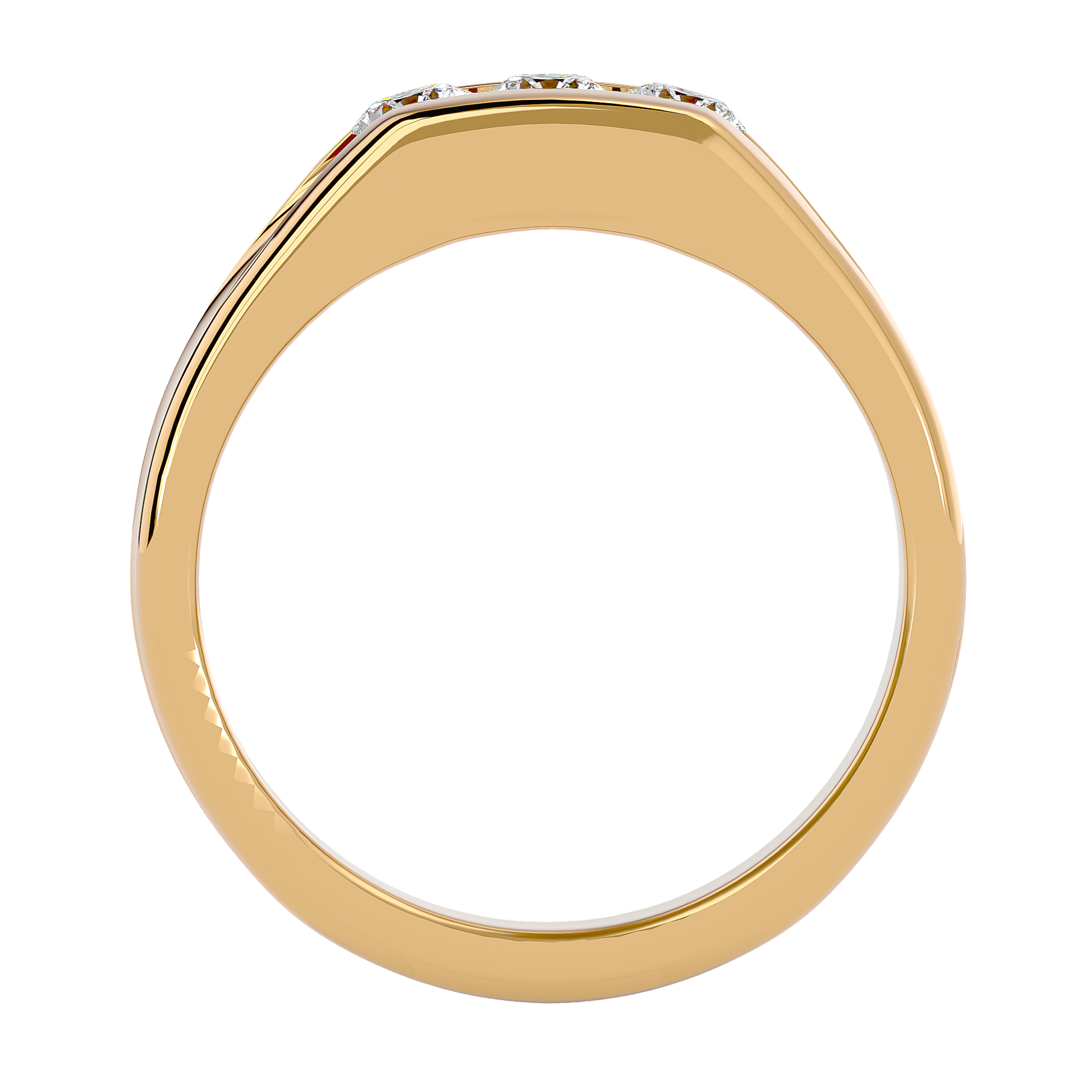 Maria Diamond Mens Studded Ring