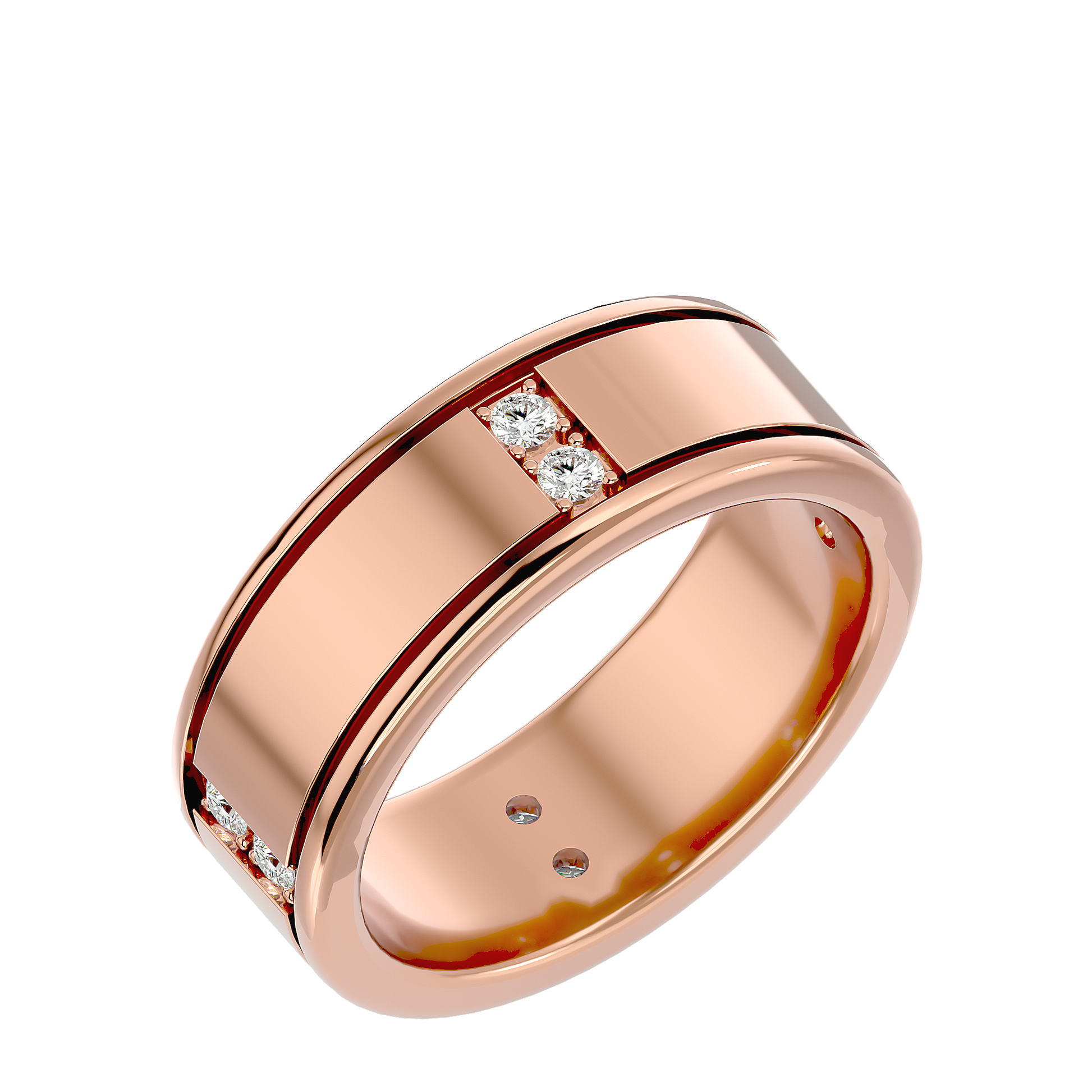 Madeline Diamond Mens Studded Ring