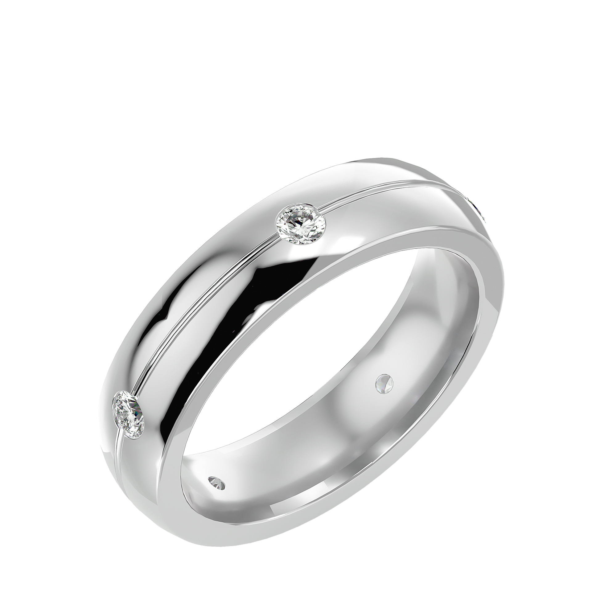 Margot Diamond Mens Studded Ring