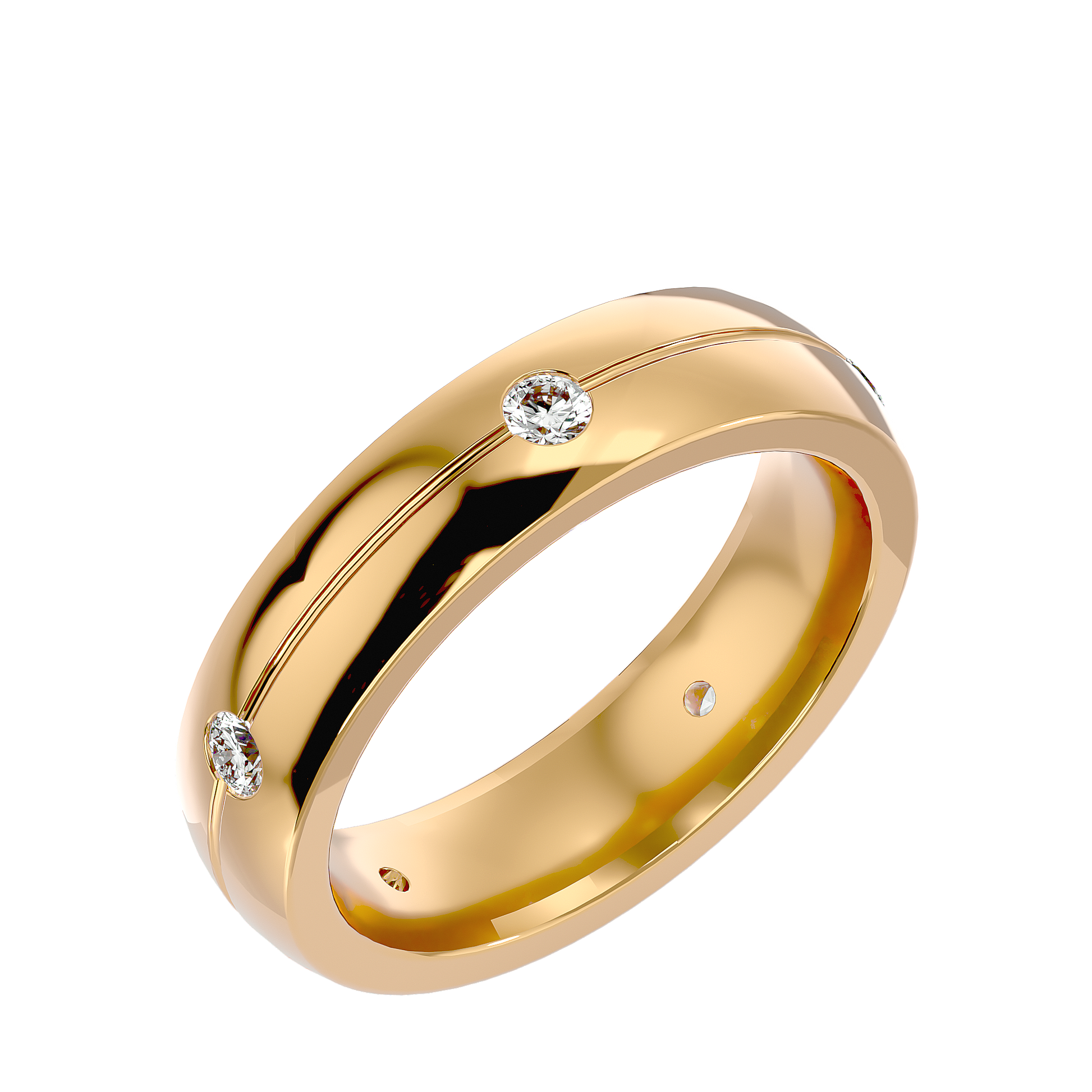 Margot Diamond Mens Studded Ring
