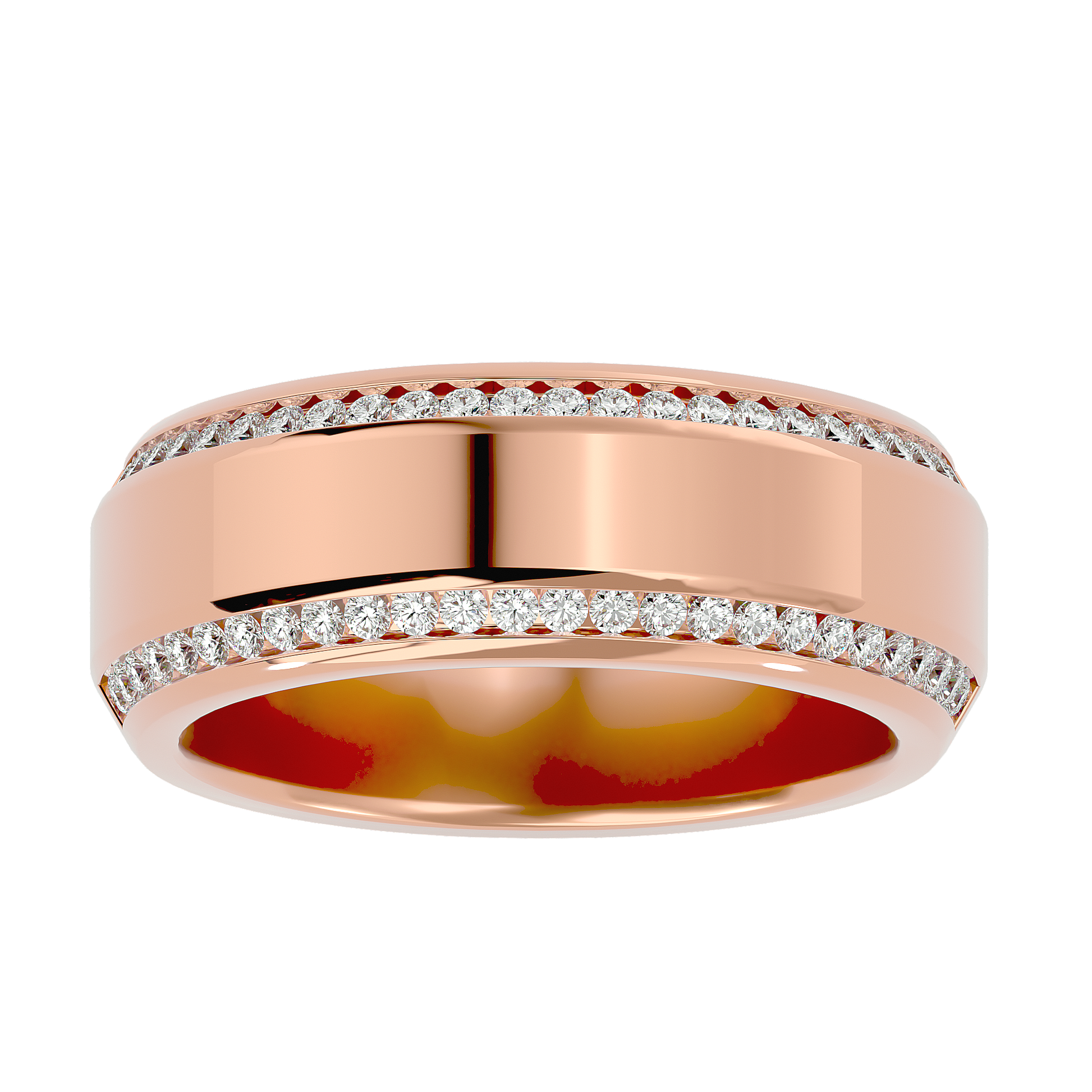 Lydia Diamond Mens Studded Ring
