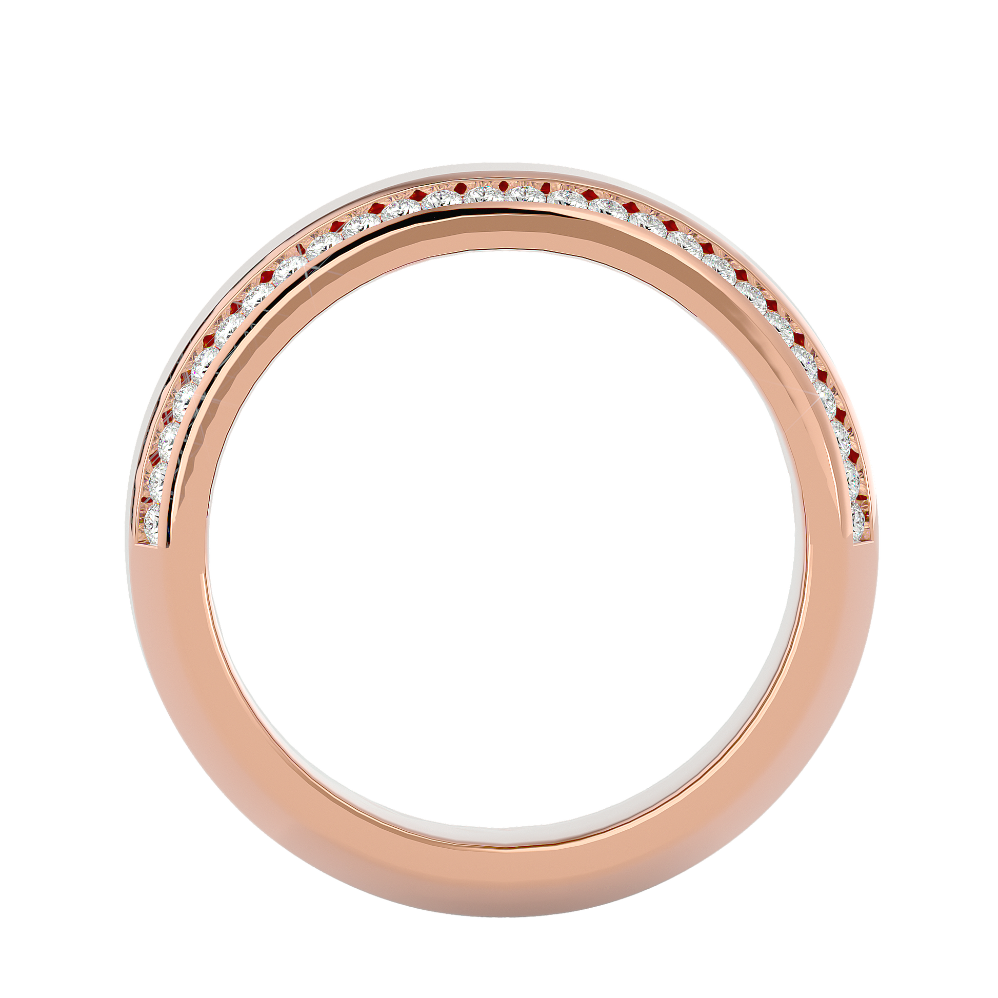 Lydia Diamond Mens Studded Ring