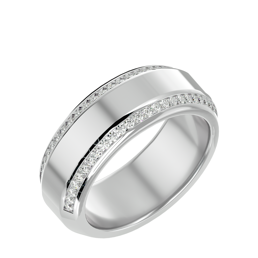 Lydia Diamond Mens Studded Ring