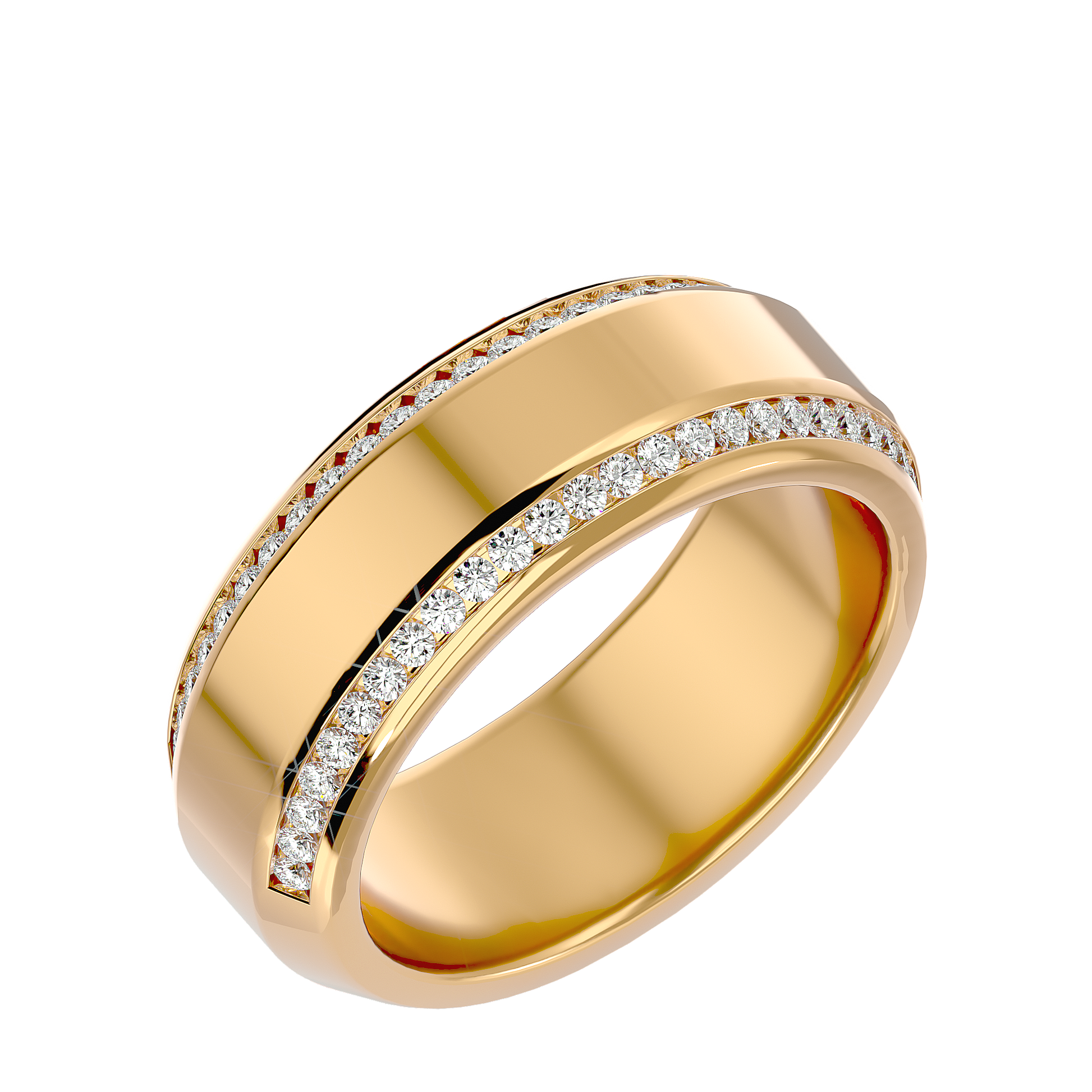 Lydia Diamond Mens Studded Ring