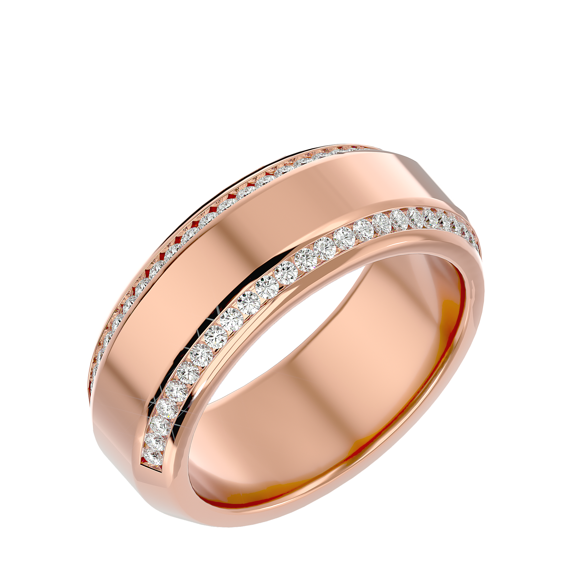 Lydia Diamond Mens Studded Ring