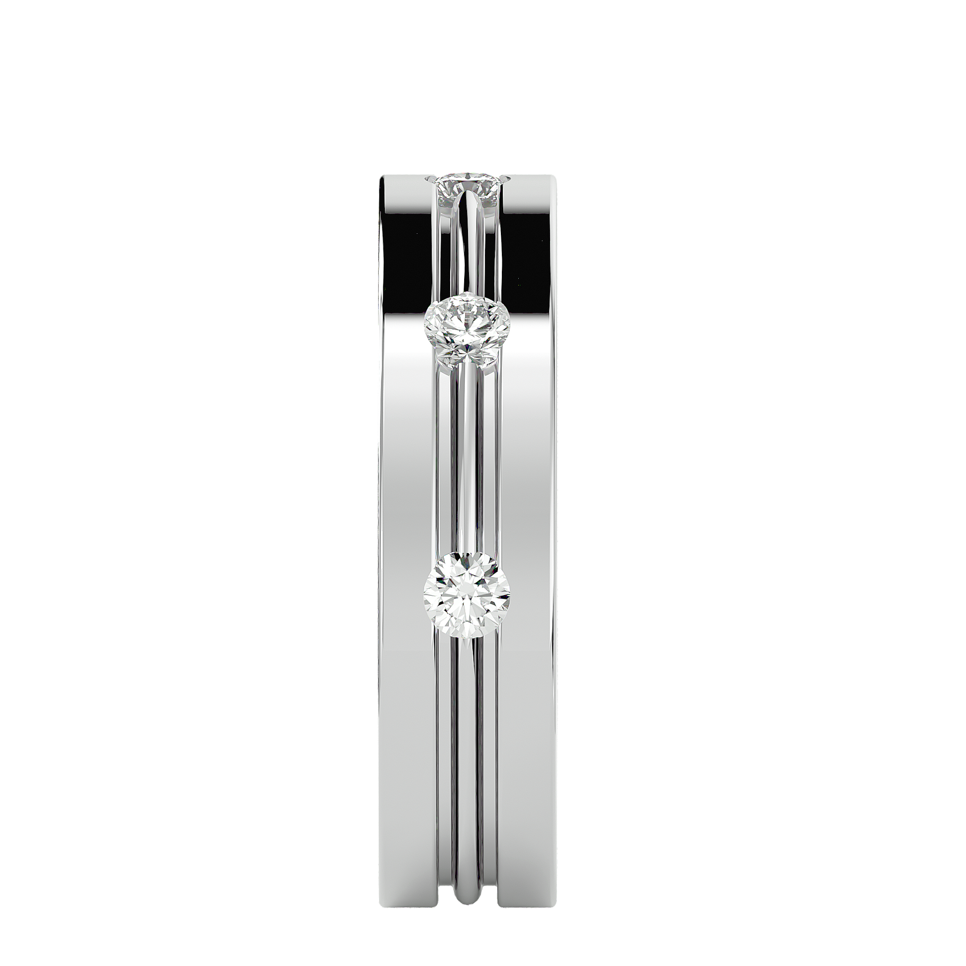 Ava Diamond Mens Studded Ring