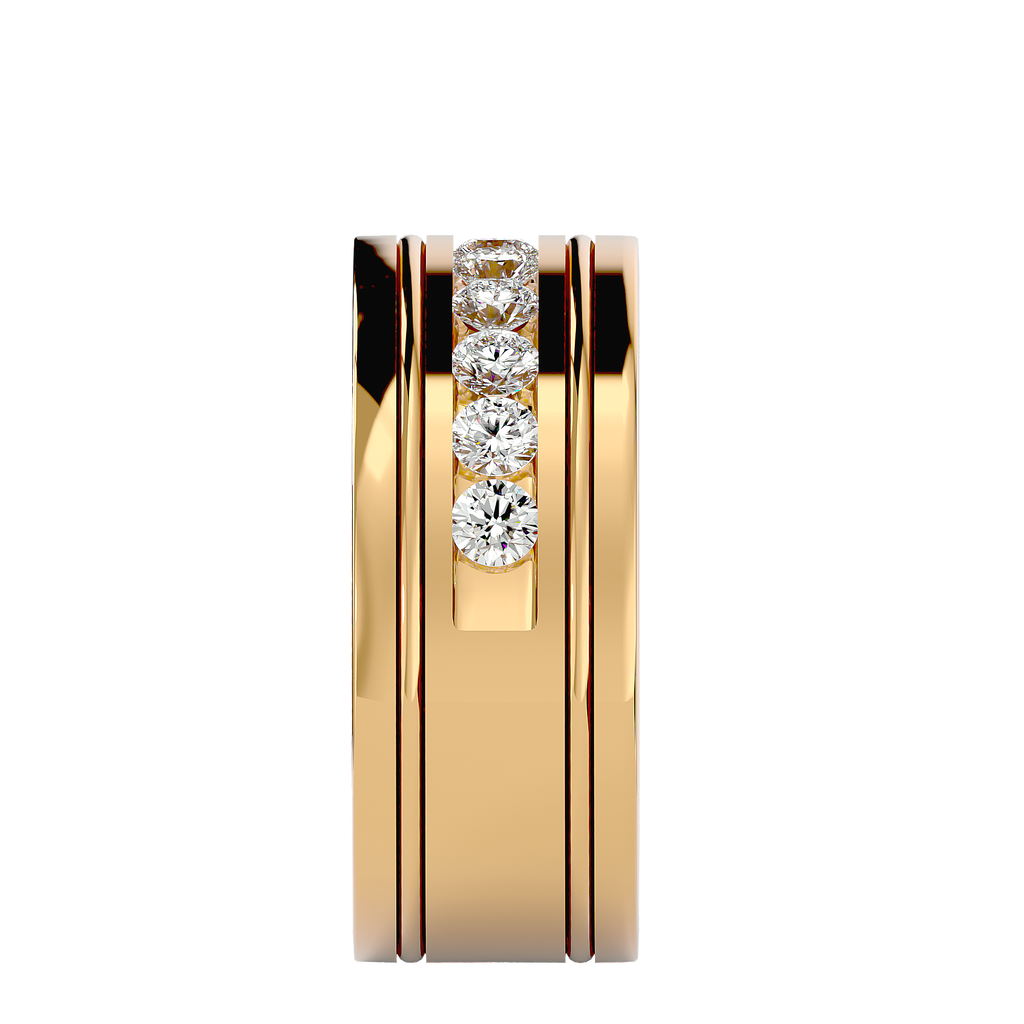 Aura Diamond Mens Studded Ring