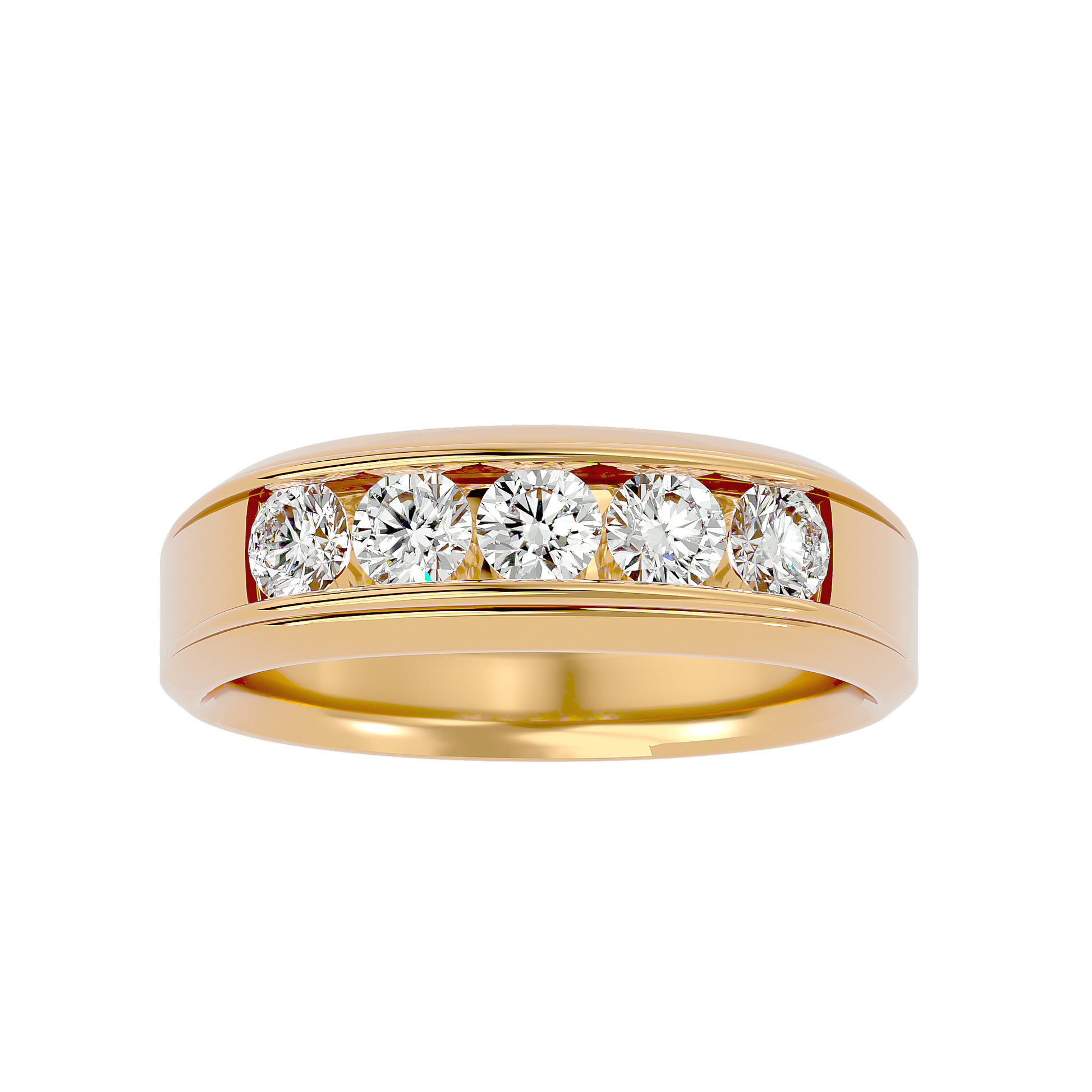 Melrose Diamond Mens Studded Ring