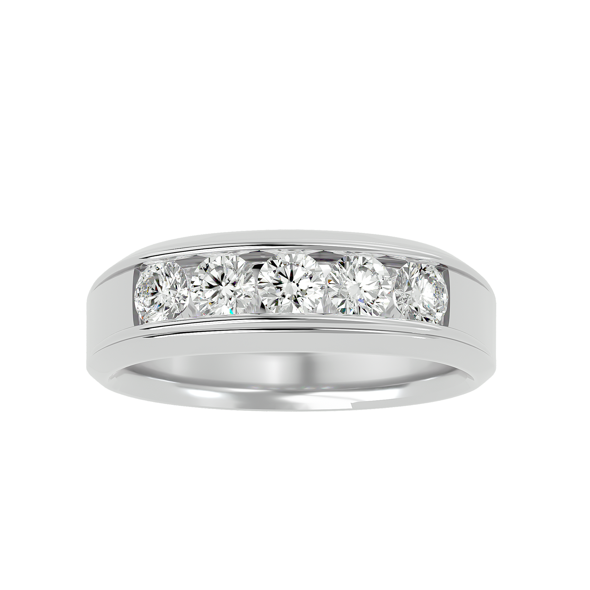 Melrose Diamond Mens Studded Ring