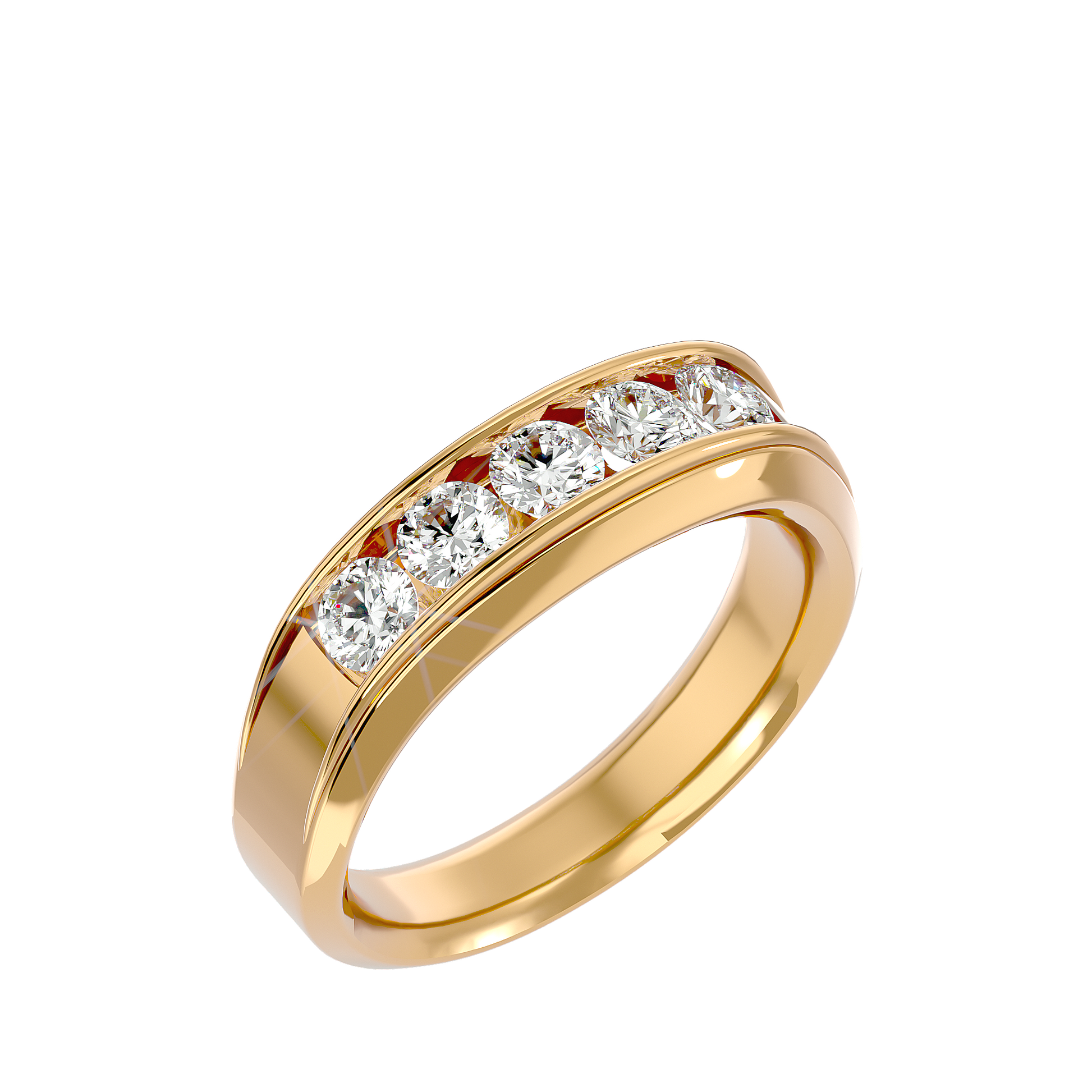 Melrose Diamond Mens Studded Ring