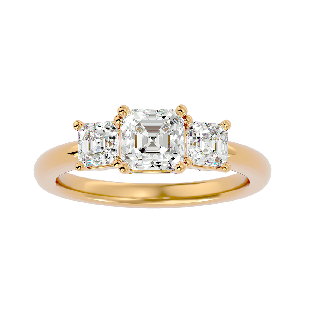 Valery Lab Grown Three-Stone Diamond Ring – Graceful & Sustainable