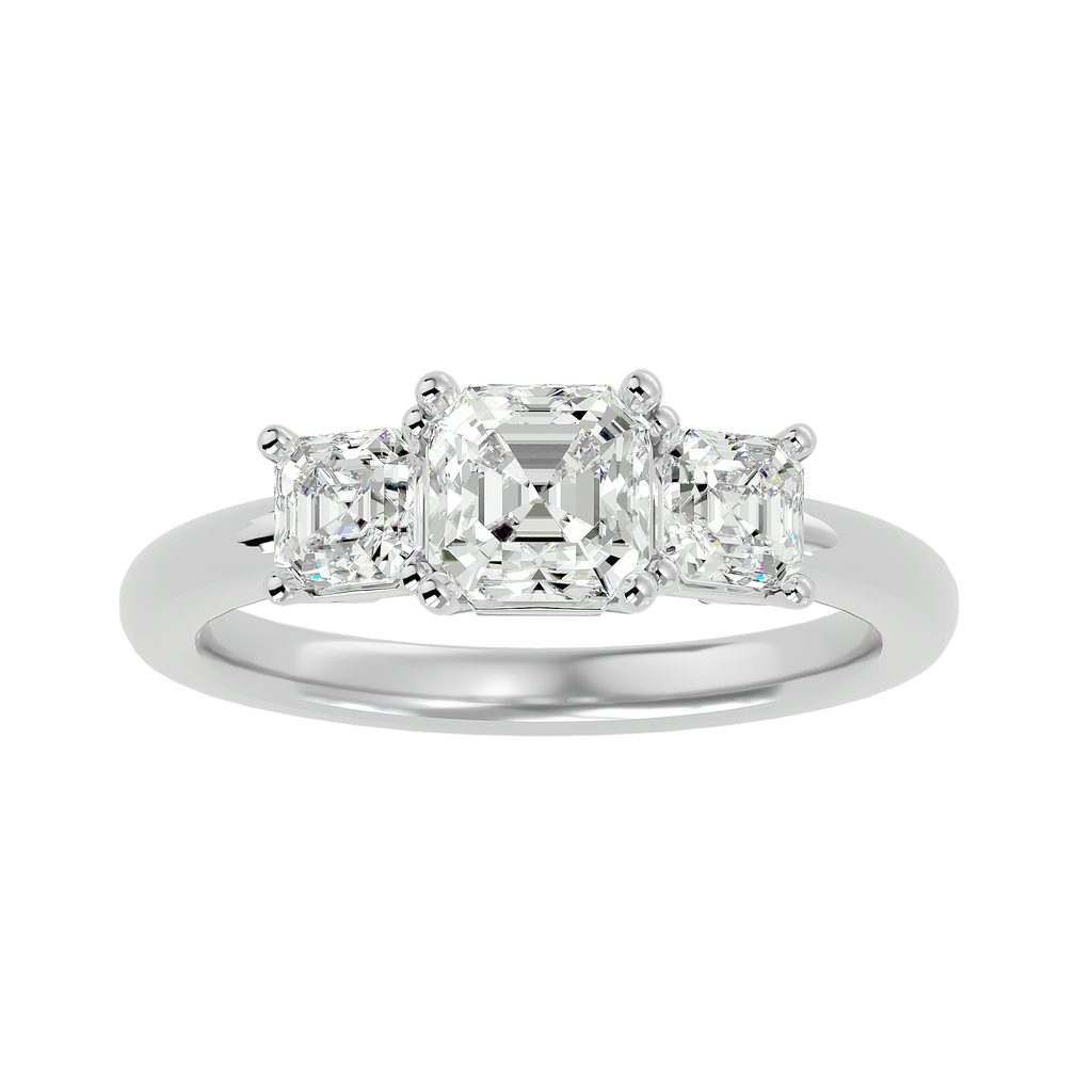 Valery Lab Grown Three-Stone Diamond Ring – Graceful & Sustainable