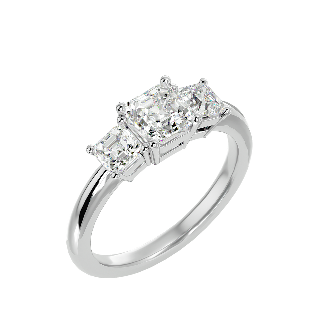 Valery Lab Grown Three-Stone Diamond Ring – Graceful & Sustainable