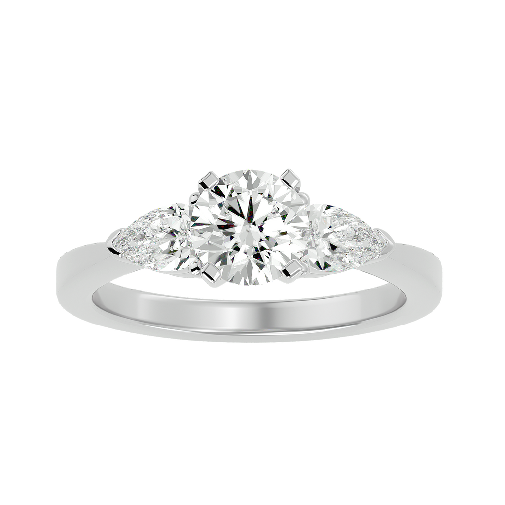 Giavanna Lab Grown Three-Stone Diamond Ring – Elegant & Sustainable