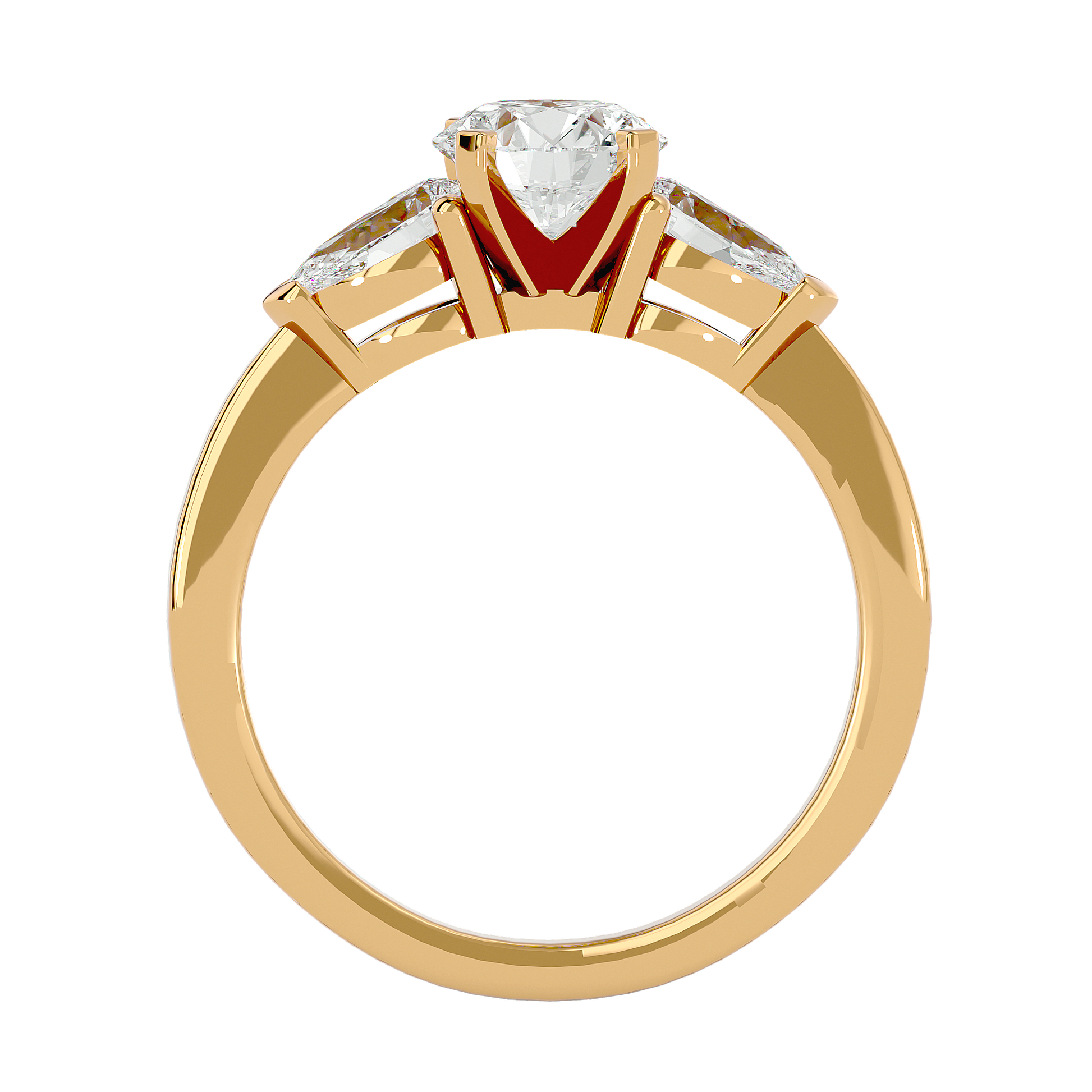 Giavanna Lab Grown Three-Stone Diamond Ring – Elegant & Sustainable