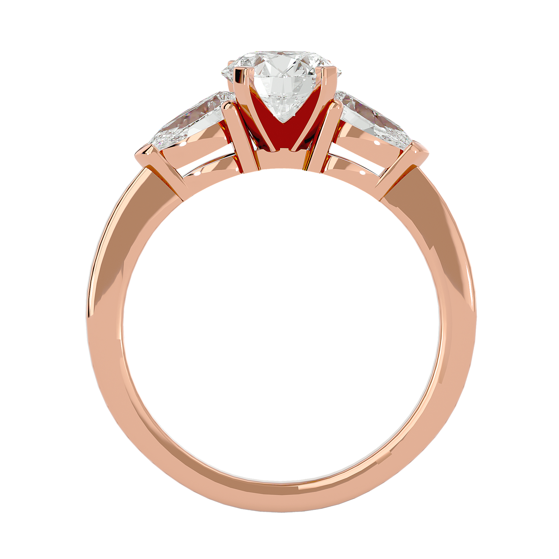Giavanna Lab Grown Three-Stone Diamond Ring – Elegant & Sustainable