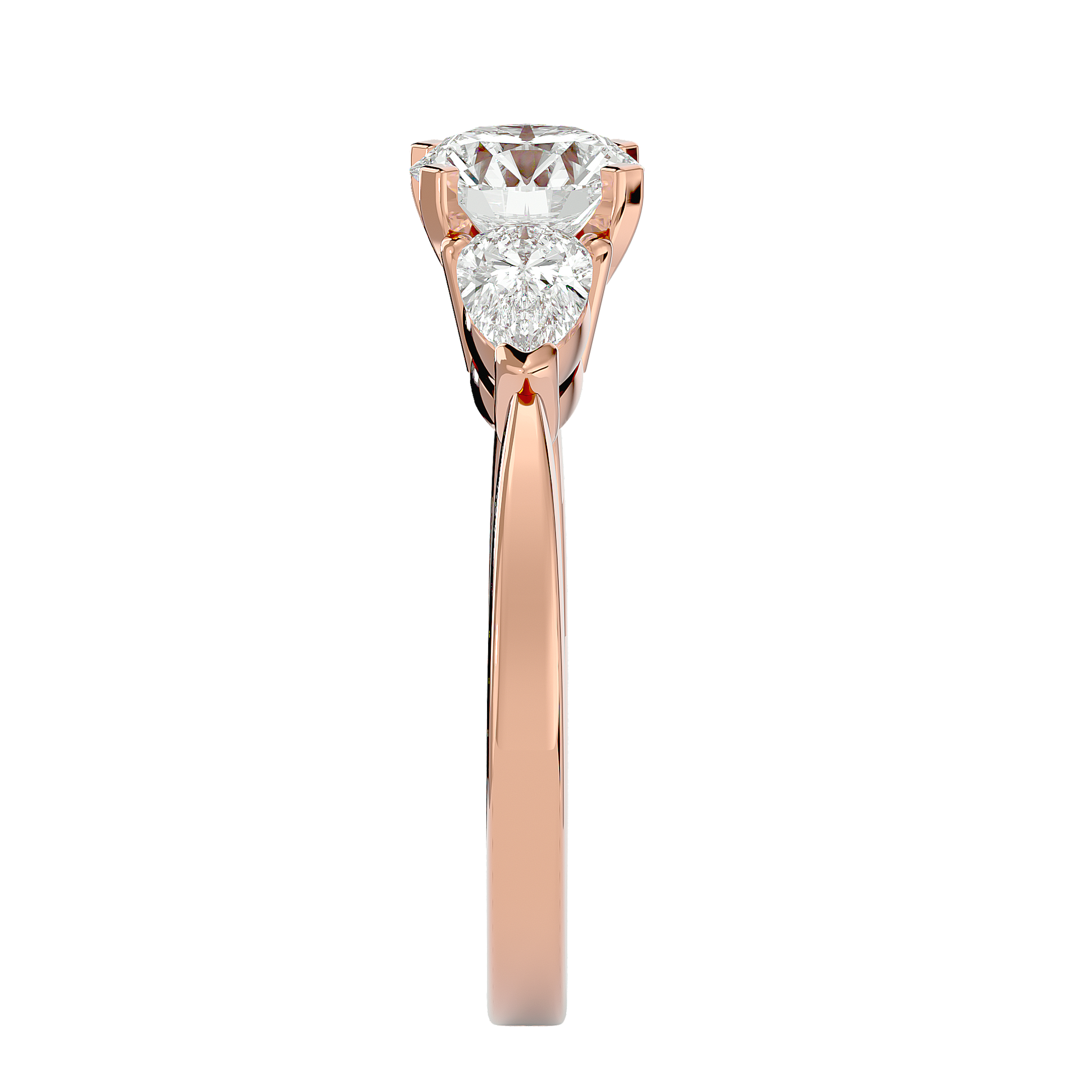 Giavanna Lab Grown Three-Stone Diamond Ring – Elegant & Sustainable