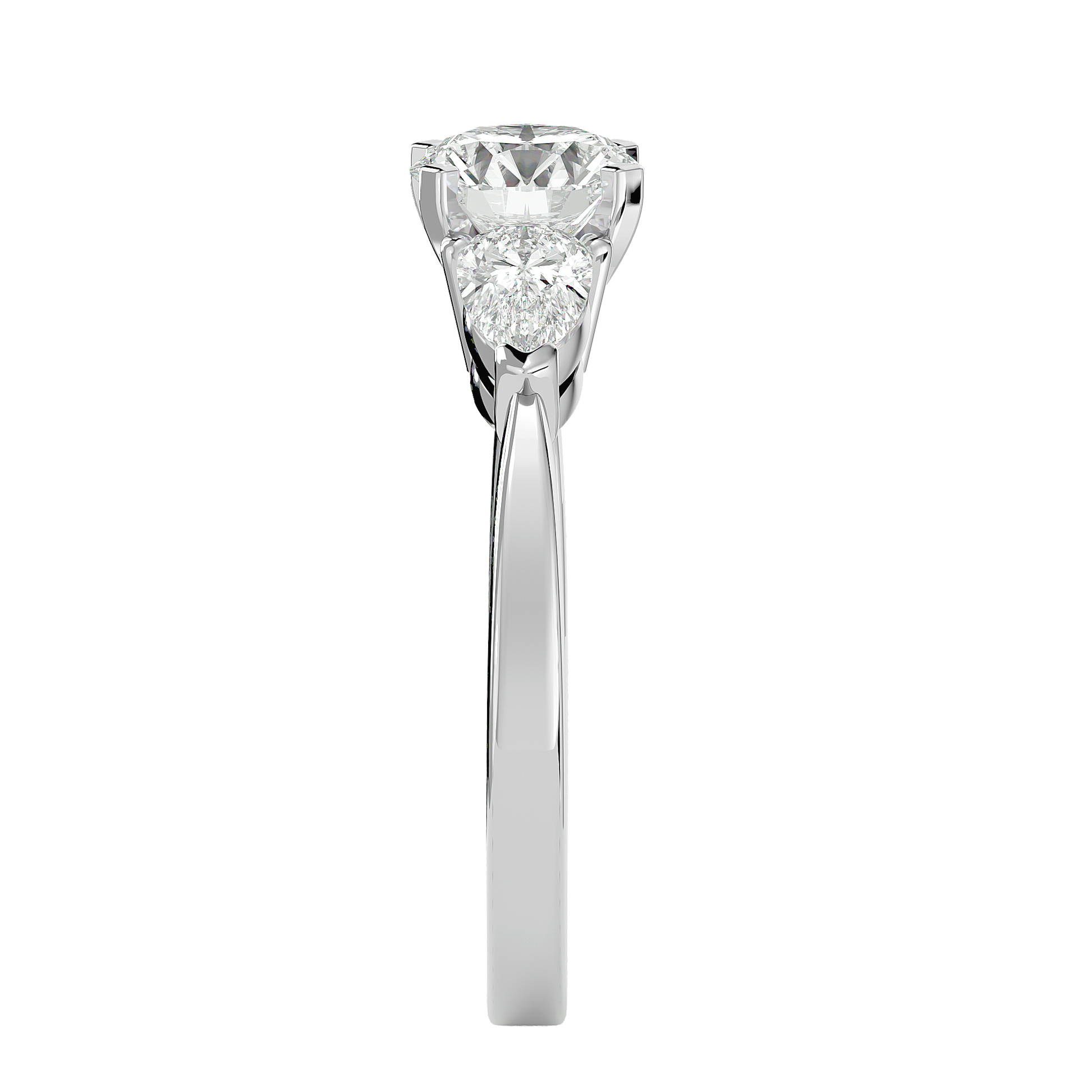 Giavanna Lab Grown Three-Stone Diamond Ring – Elegant & Sustainable