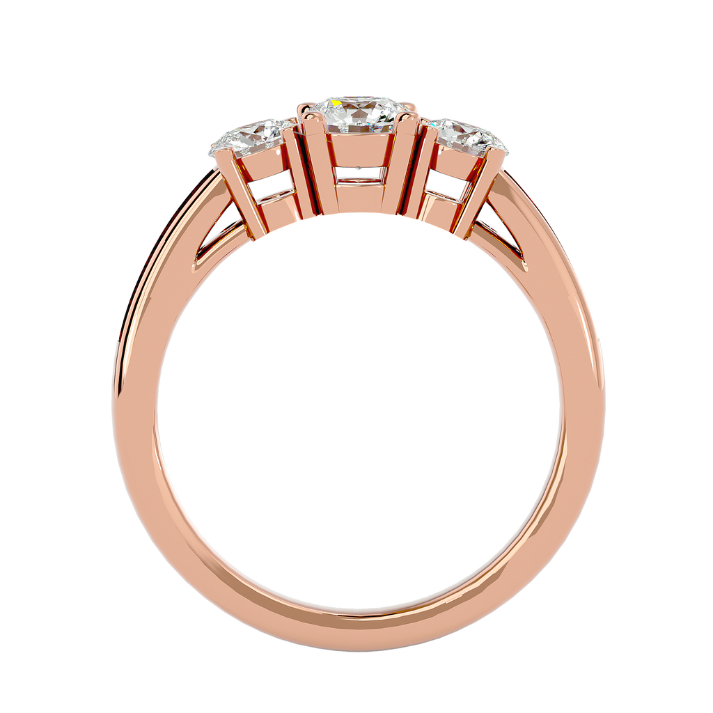 Vada Lab Grown Three-Stone Diamond Ring – Ethical & Elegant Choice
