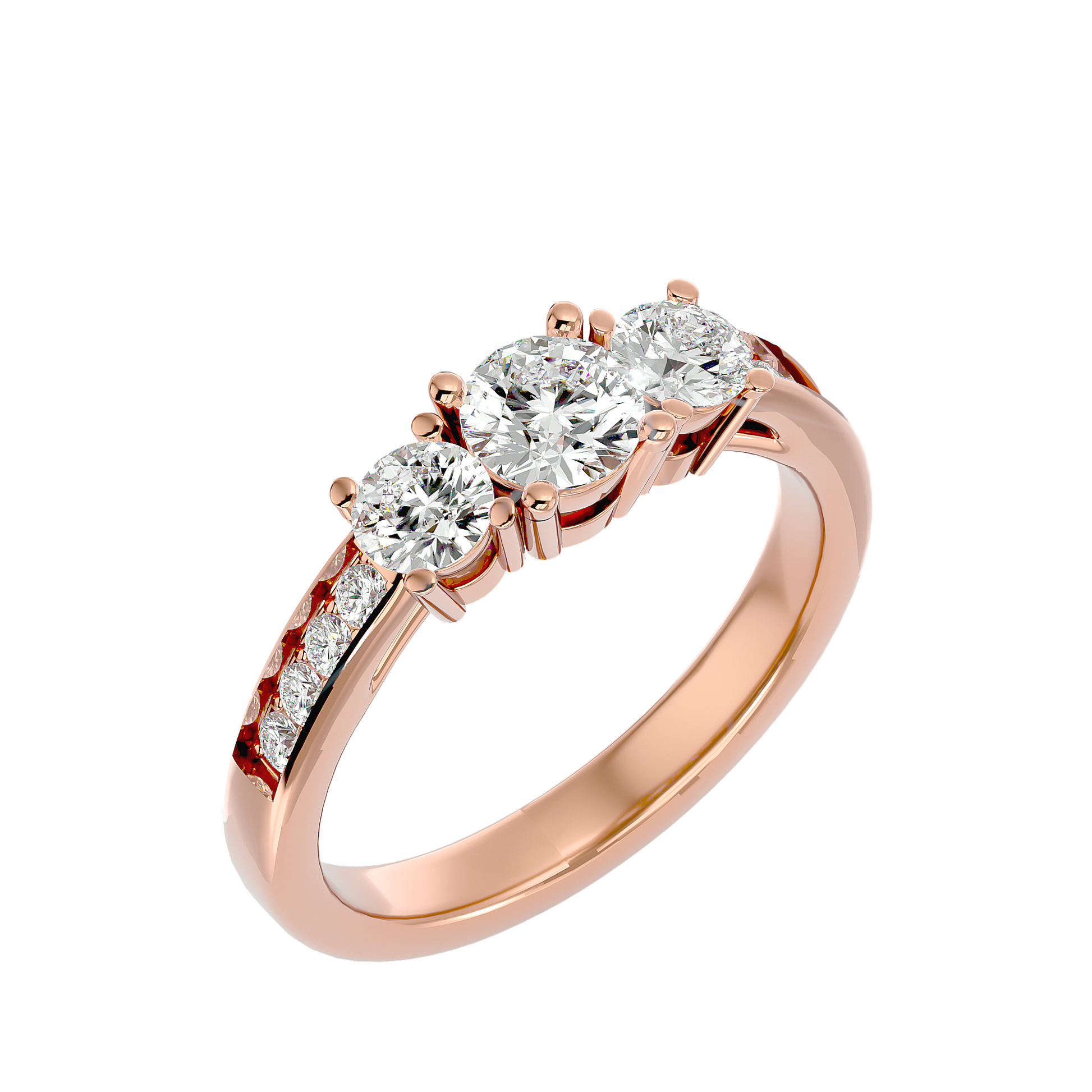 Vada Lab Grown Three-Stone Diamond Ring – Ethical & Elegant Choice