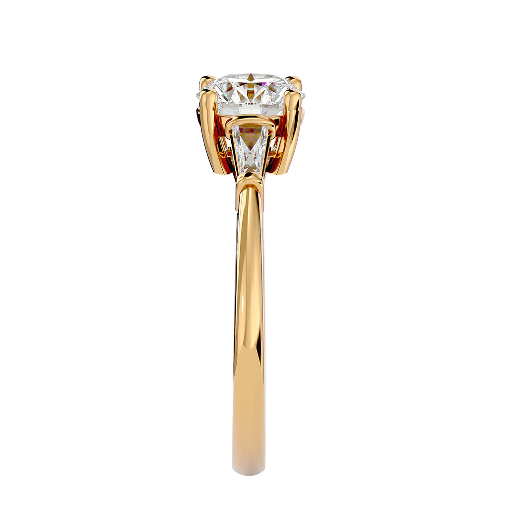 Ann Lab Grown Three-Stone Diamond Ring – Minimal, Elegant & Ethical