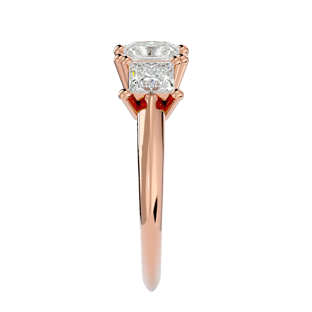 Emmarie Lab Grown Diamond Three-Stone Ring – Sustainable Sparkle