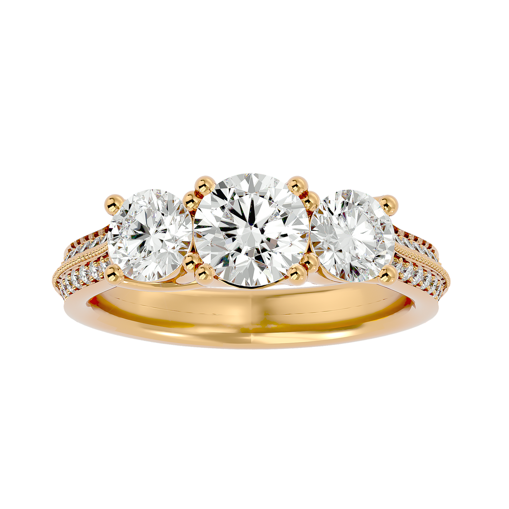 Azaria Lab Grown Three-Stone Diamond Ring – Elegant & Ethical