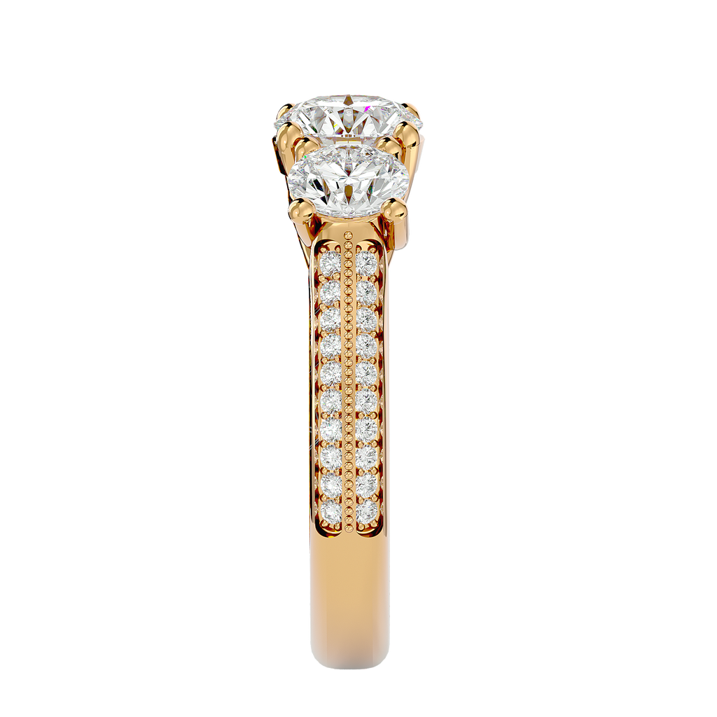 Azaria Lab Grown Three-Stone Diamond Ring – Elegant & Ethical
