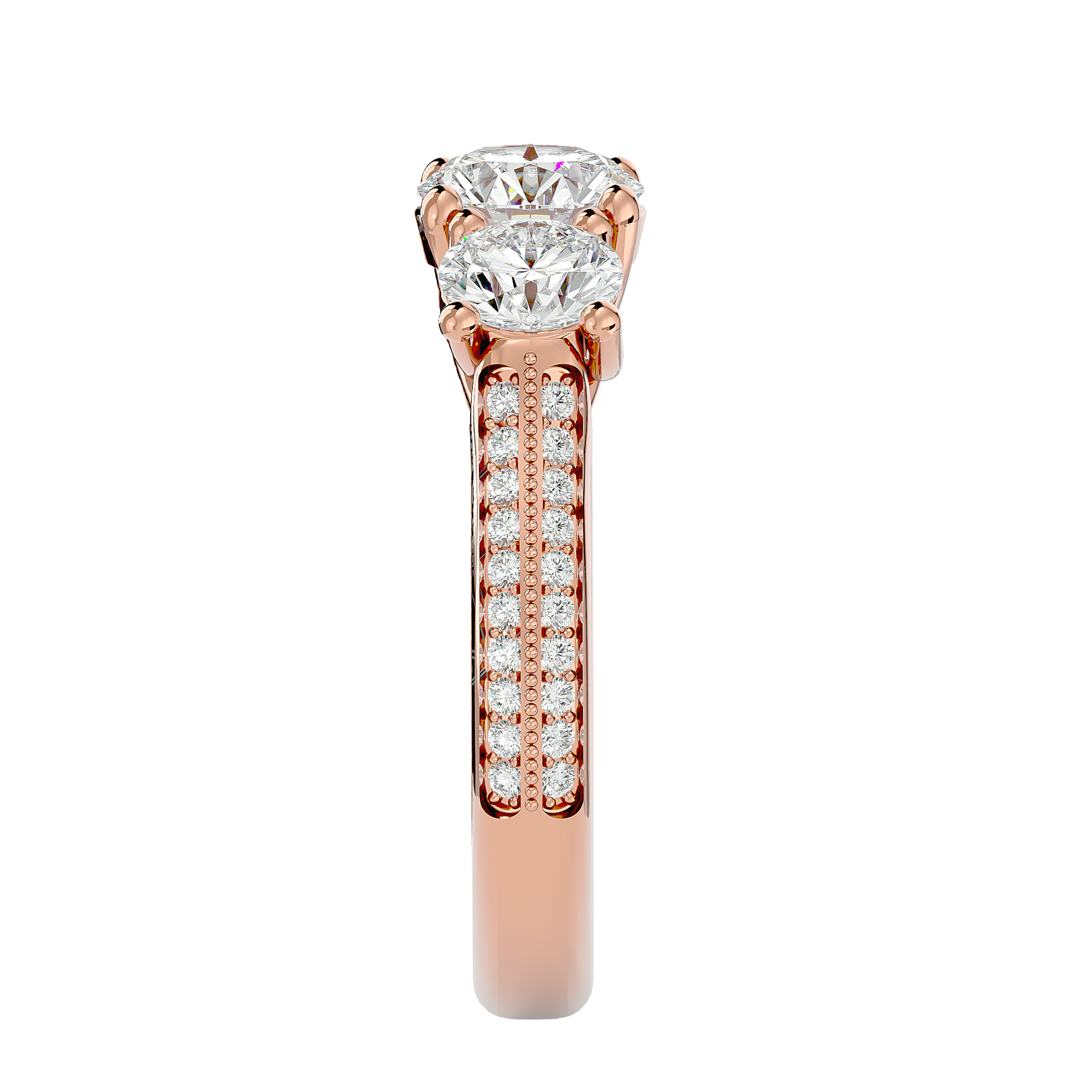 Azaria Lab Grown Three-Stone Diamond Ring – Elegant & Ethical