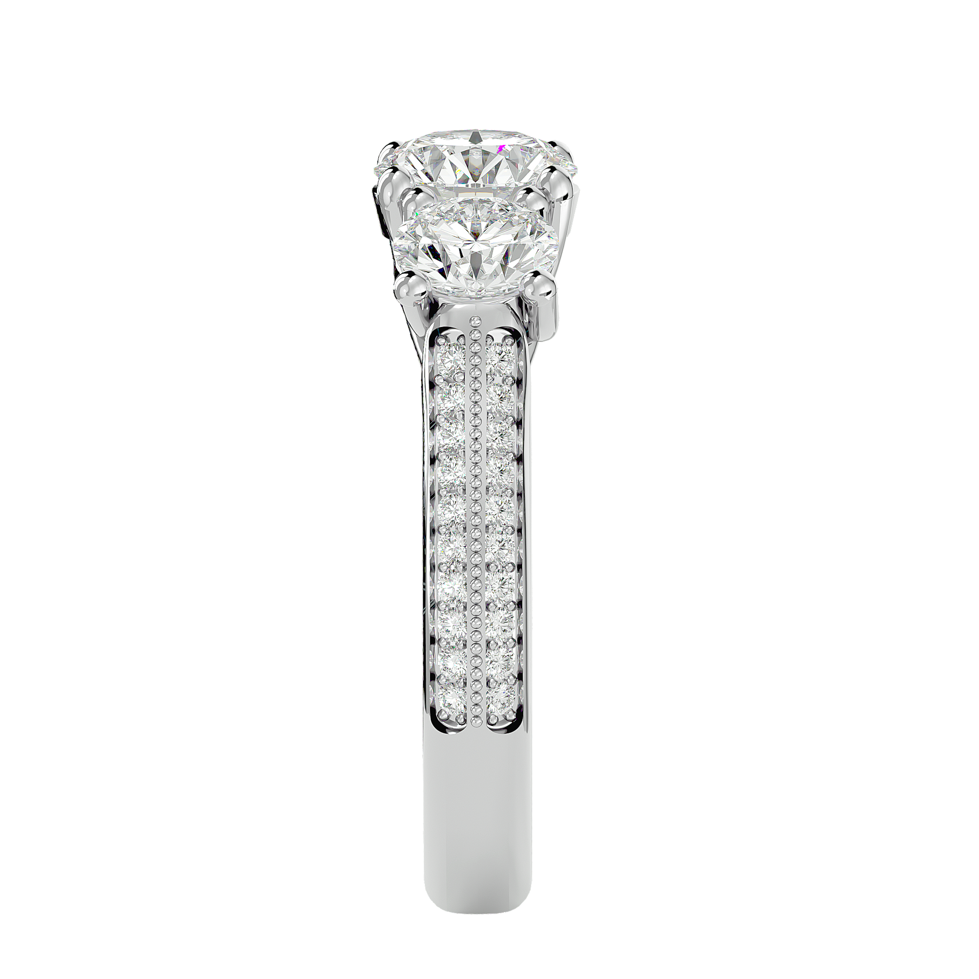 Azaria Lab Grown Three-Stone Diamond Ring – Elegant & Ethical