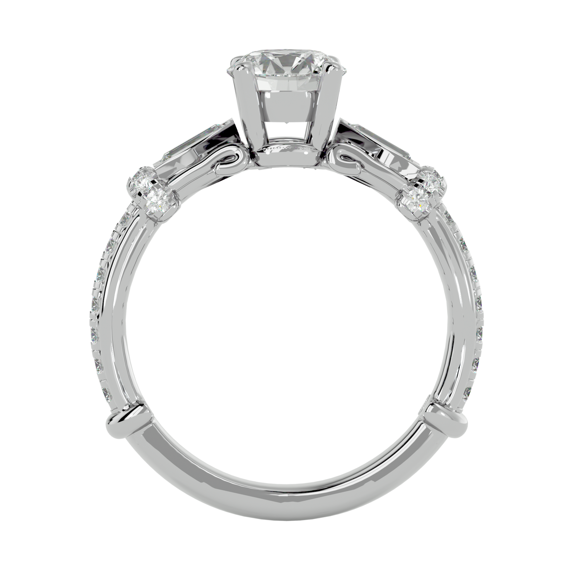 Aurora Diamond Solitaire Ring